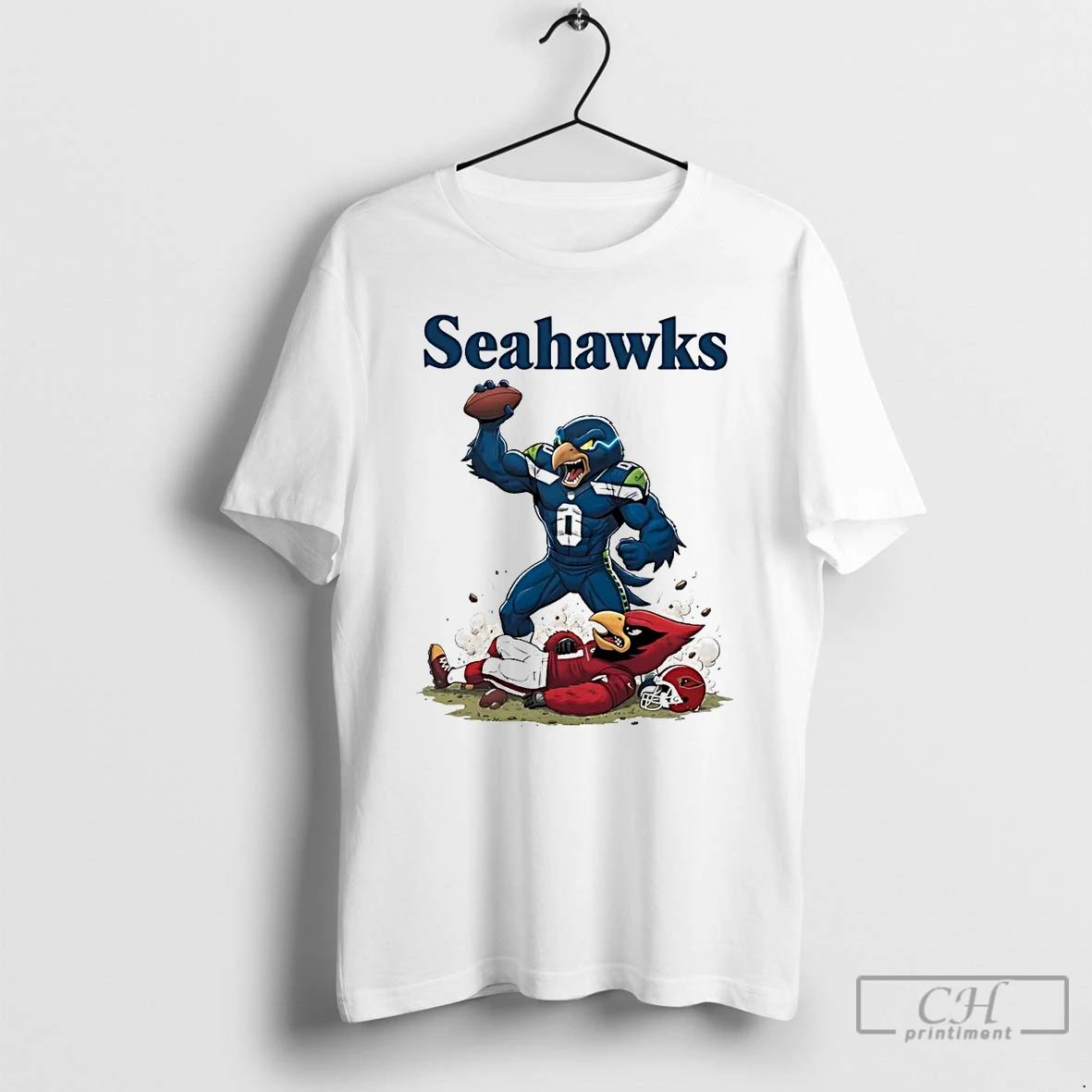 Classic Seattle Seahawks Tread On Arizona Cardinals Mascot T Shirts Hoodie