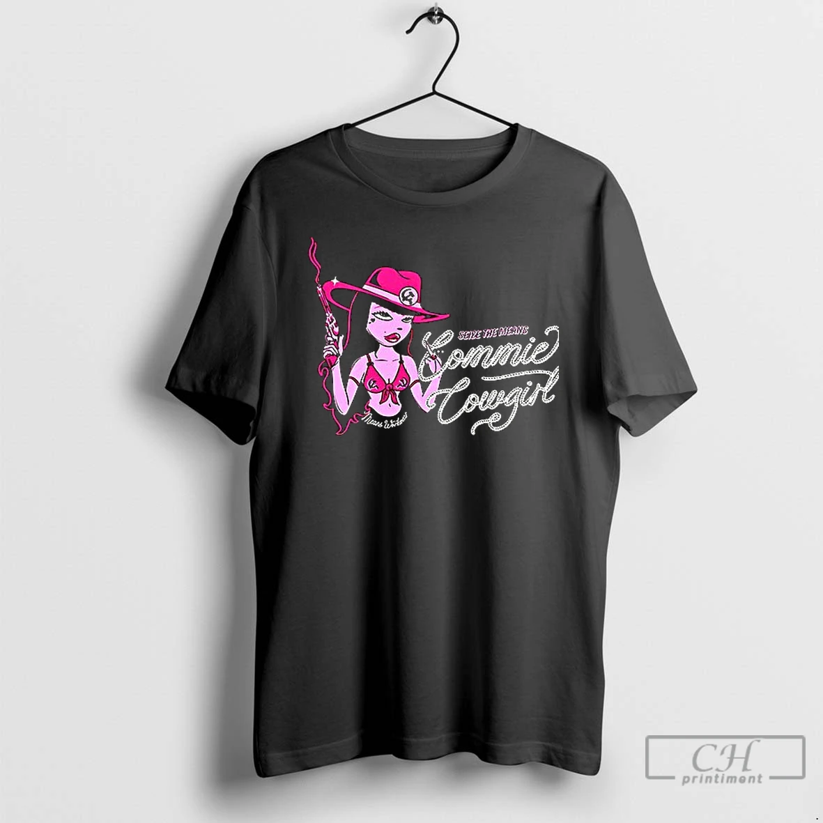 Classic Seize The Means Comic Cowgirl T Shirt Hoodie