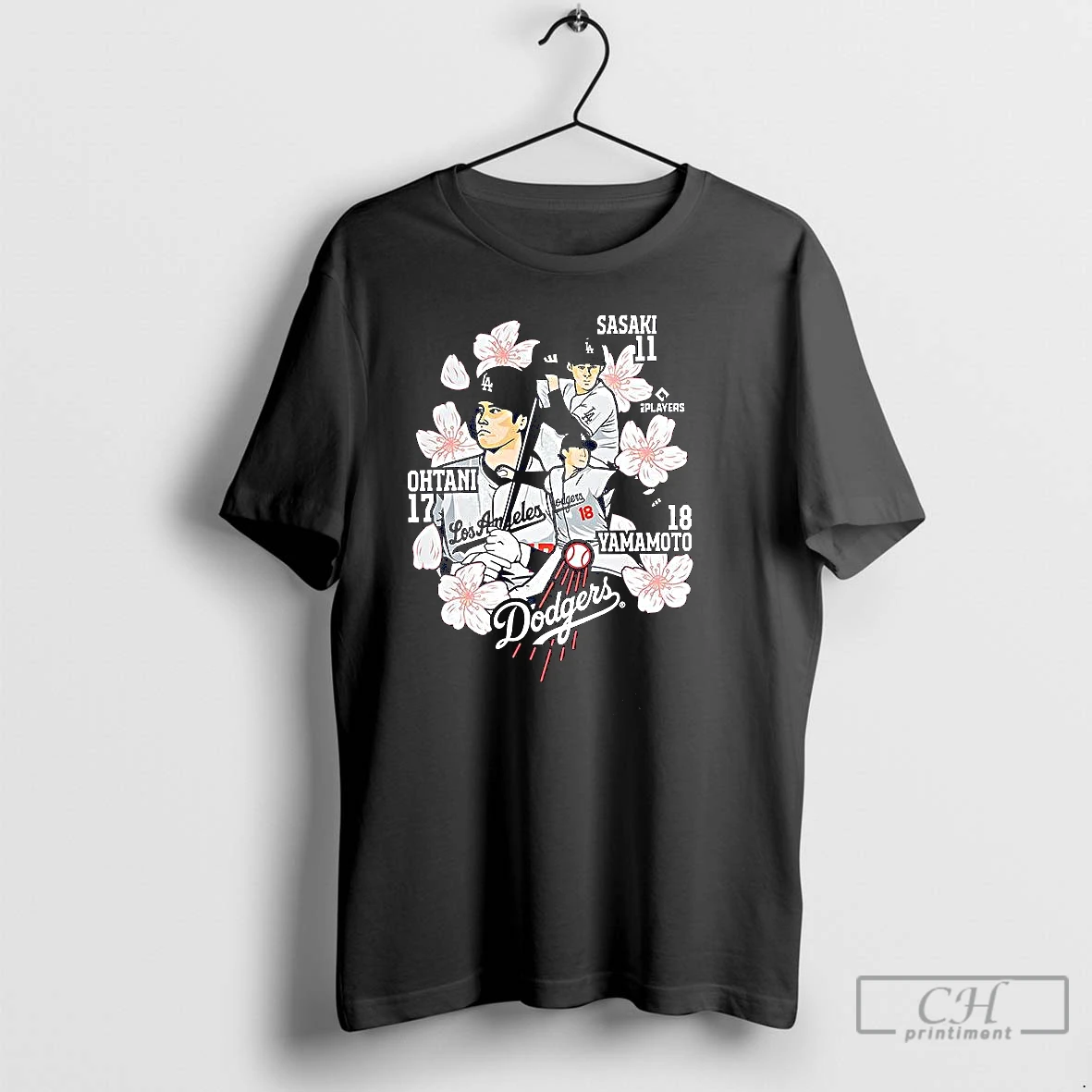 Classic Shohei Ohtani And Yoshinobu Yamamoto Los Angeles Dodgers Flower T Shirts Hoodie