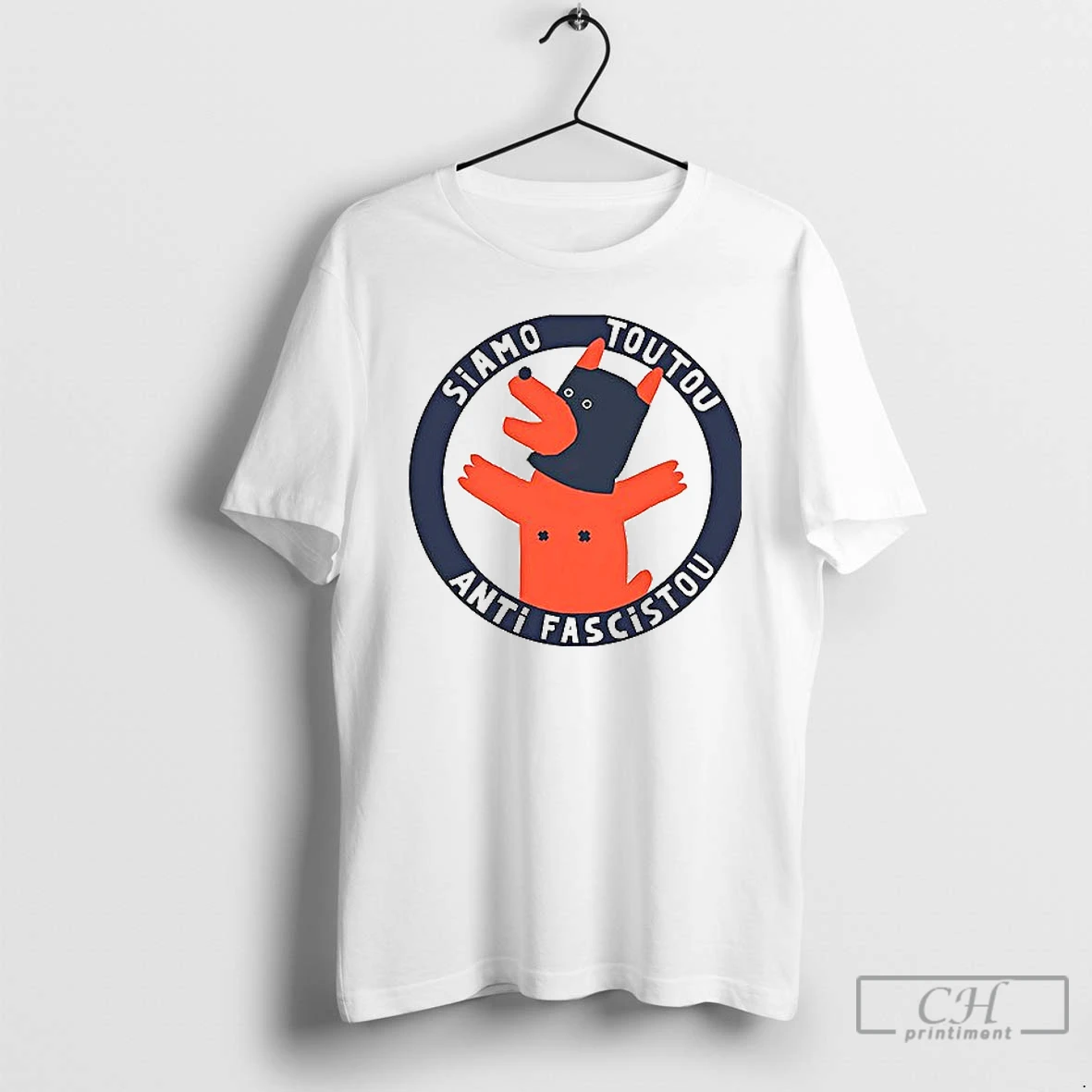 Classic Siamo Toutou Against Fascism T Shirt Hoodie
