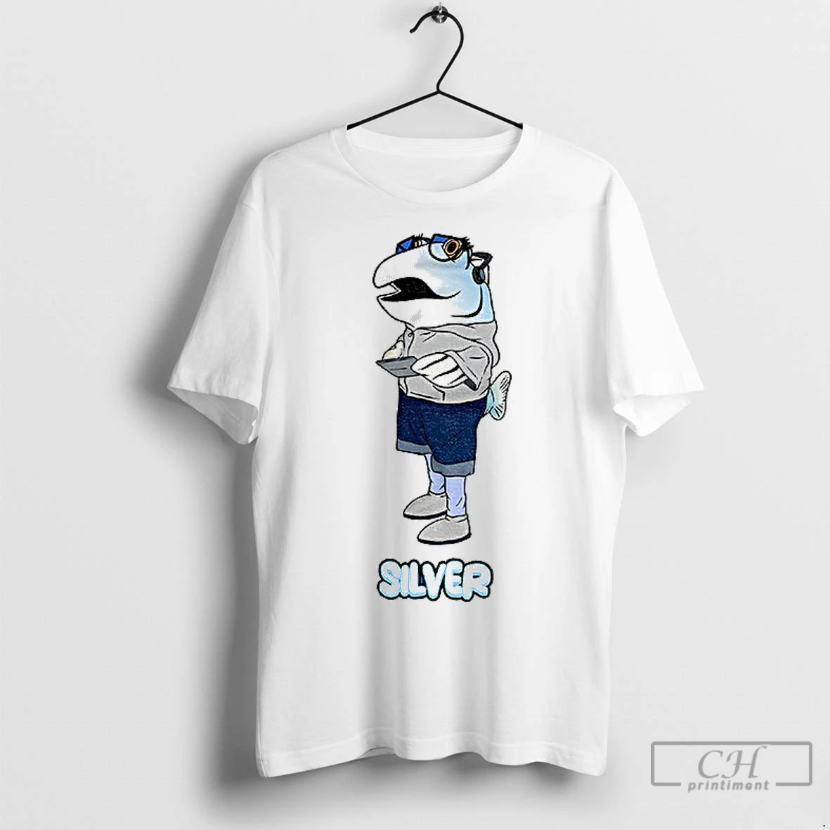 Classic Silver Salmon Mariners Seattle New Mascot T Shirt