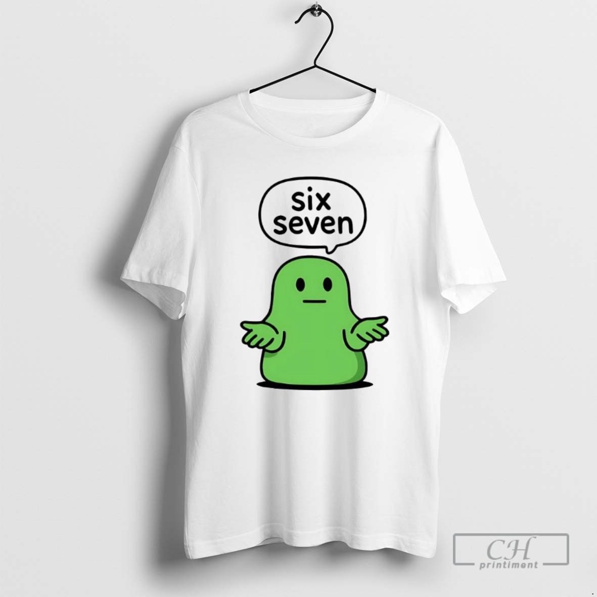 Classic Six Seven Green Blob Slime Cute Shirt Sweater Hoodie