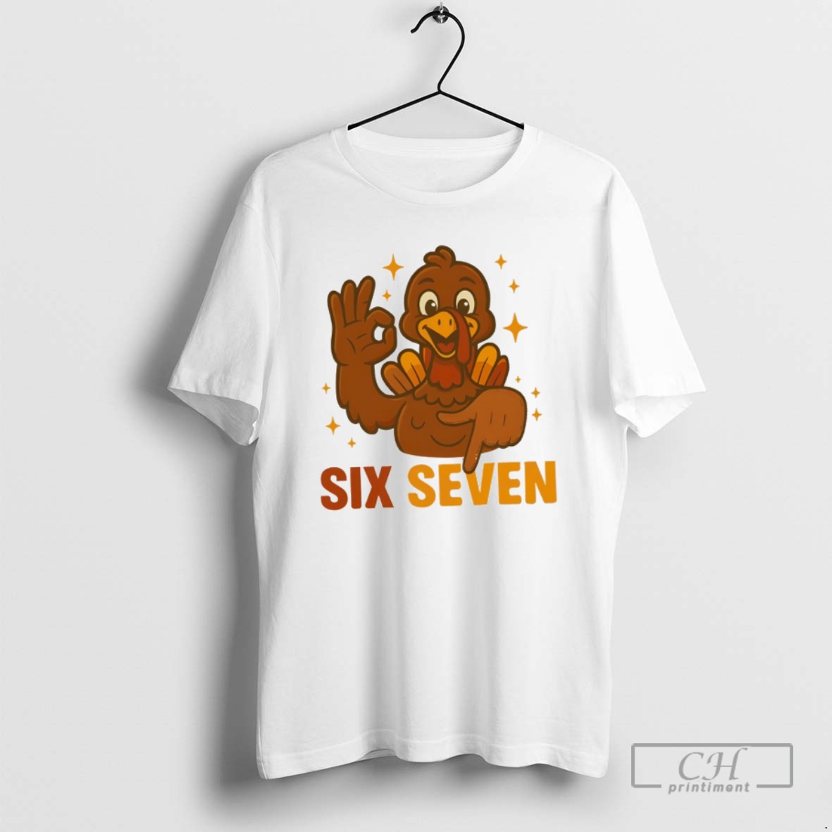 Classic Six Seven Turkey 6 7 Meme Funny Thanksgiving Shirt Sweater