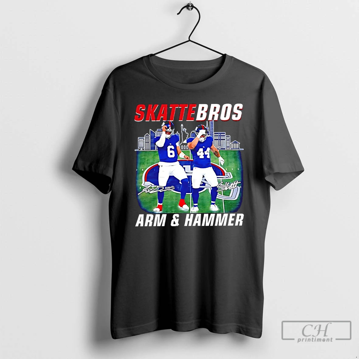 Classic Skattebros Arm And Hammer New York Giants Jaxson Dart And Cam Skattebo T Shirts Hoodie