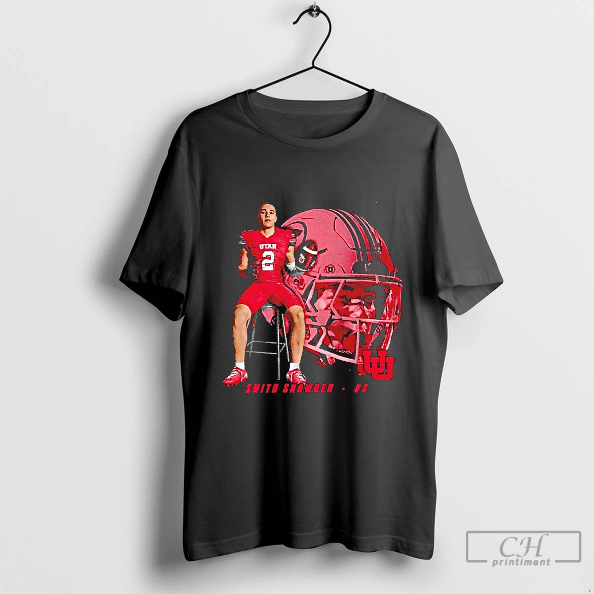 Classic Smith Snowden Utah Utes Football Player Portrait Blackshirt T Shirts Hoodie