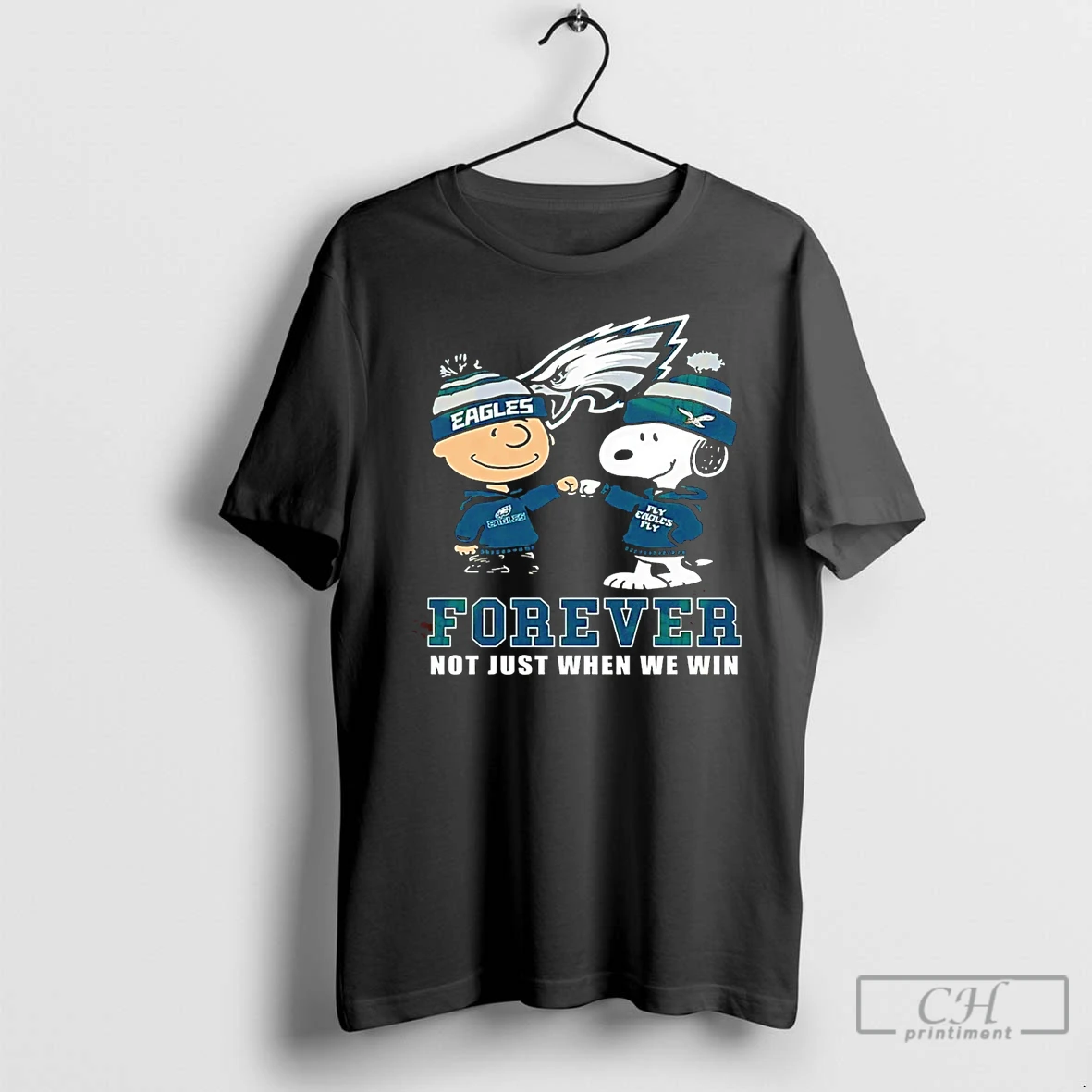 Classic Snoopy And Charlie Brown Philadelphia Eagles Forever Not Just When We Win Fly Eagles Fly T Shirts Hoodie