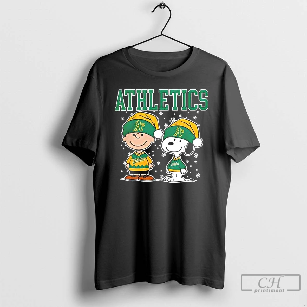 Classic Snoopy And Charlie Brown Wear Oakland Athletics Mlb Holiday Christmas 2025 T Shirts Hoodie