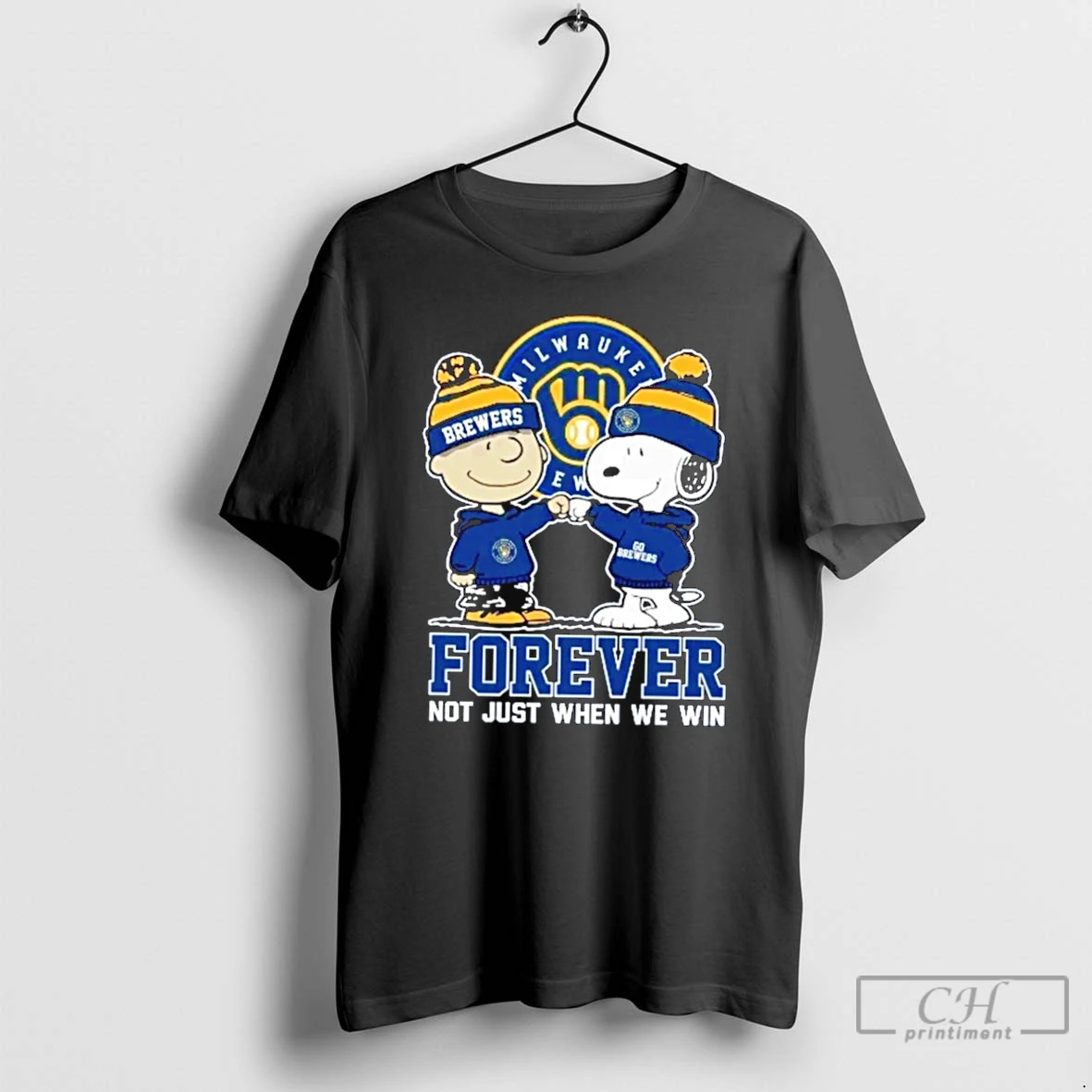 Classic Snoopy And Charlie Brown X Mlb Milwaukee Brewers Forever Not Just When We Win T Shirts Hoodie