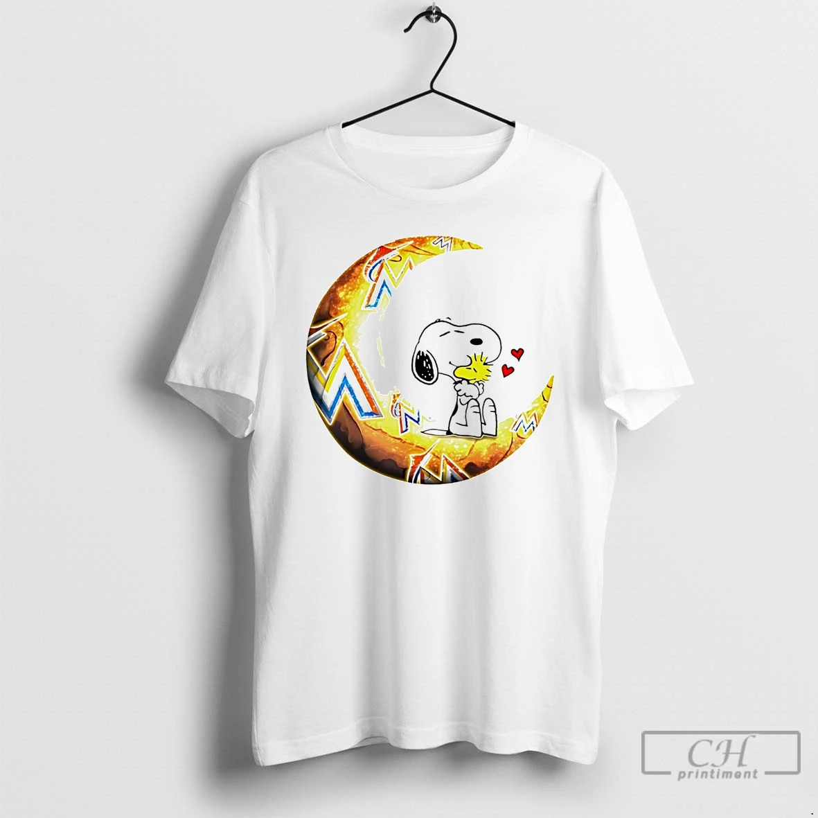 Classic Snoopy And Woodstock Miami Marlins To The Moon T Shirts Hoodie Longsleeve