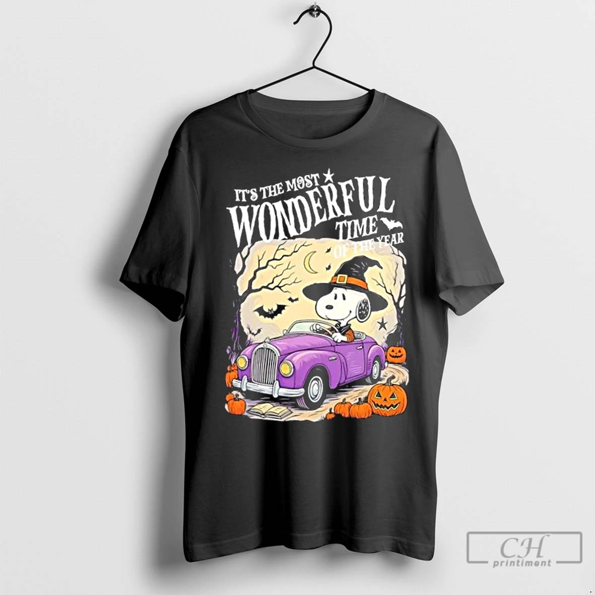 Classic Snoopy Wizard Its The Most Wonderful Time Of The Year Halloween T Shirt