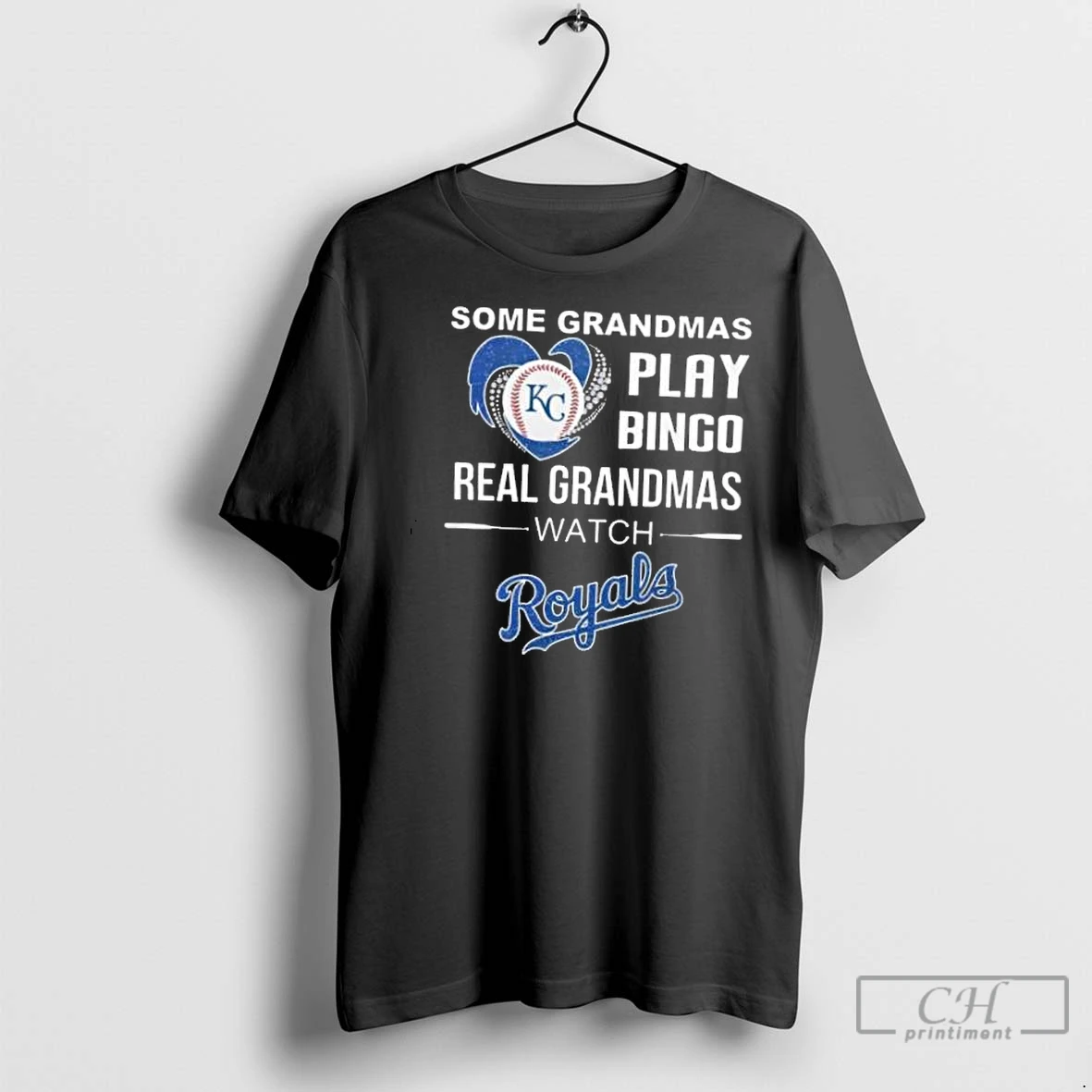 Classic Some Grandmas Play Bingo Real Grandmas Watch Kansas City Royals 2025 T Shirt