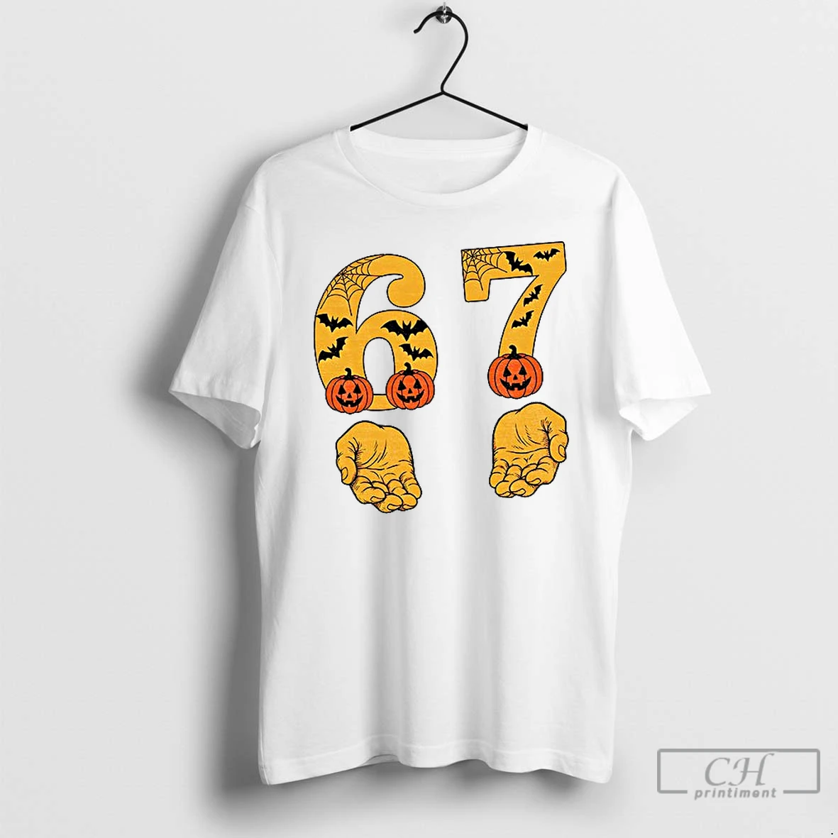 Classic Spooky 6 7 Halloween Numbers Bats Pumpkins T Shirts Hoodie