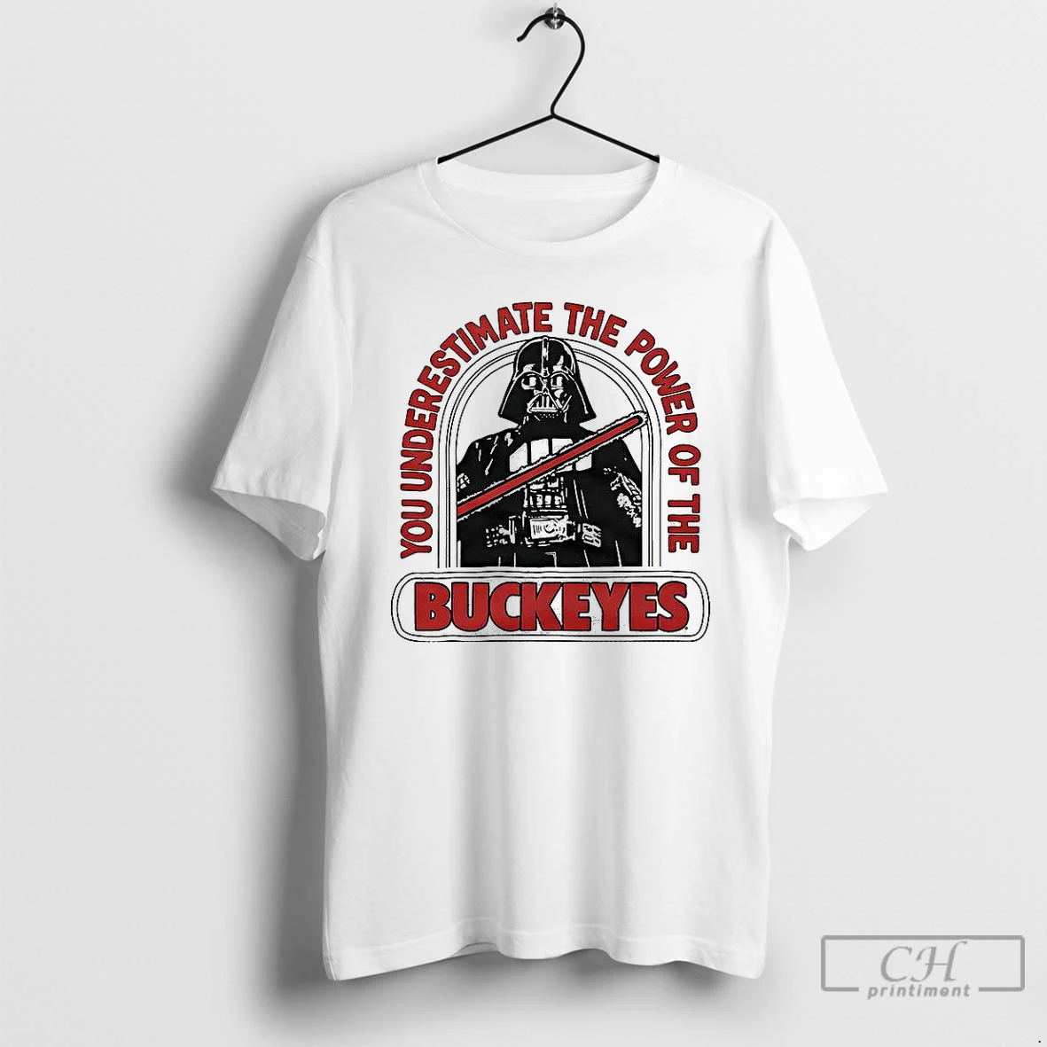 Classic Star Wars Darth Vader X Ohio State Buckeyes You Underestimate The Power Of The Buckeyes T Shirts Hoodie