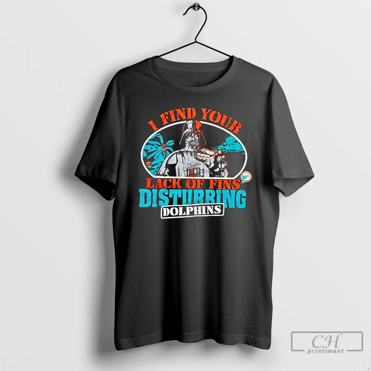 Classic Star Wars I Find Your Lack Of Fins Disturring Miami Dolphins Football T Shirts Hoodie