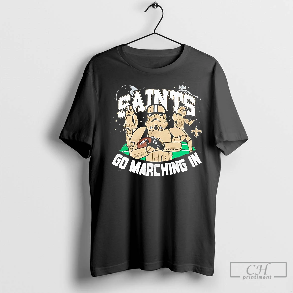 Classic Star Wars New Orleans Saints Go Marching In T Shirt