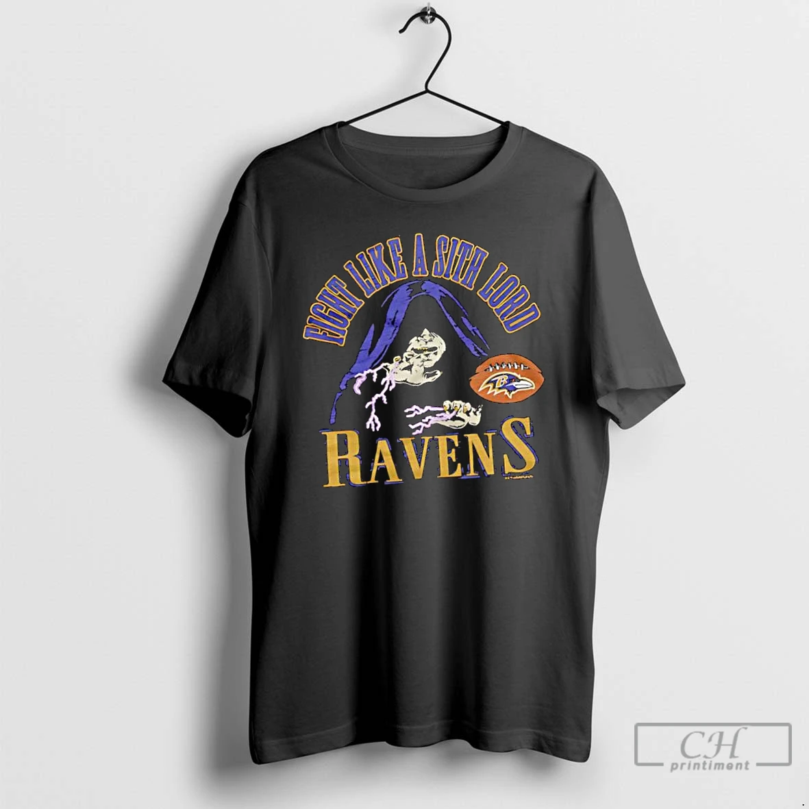 Classic Star Wars X Baltimore Ravens Fight Like A Sith Lord T Shirts Hoodie 2