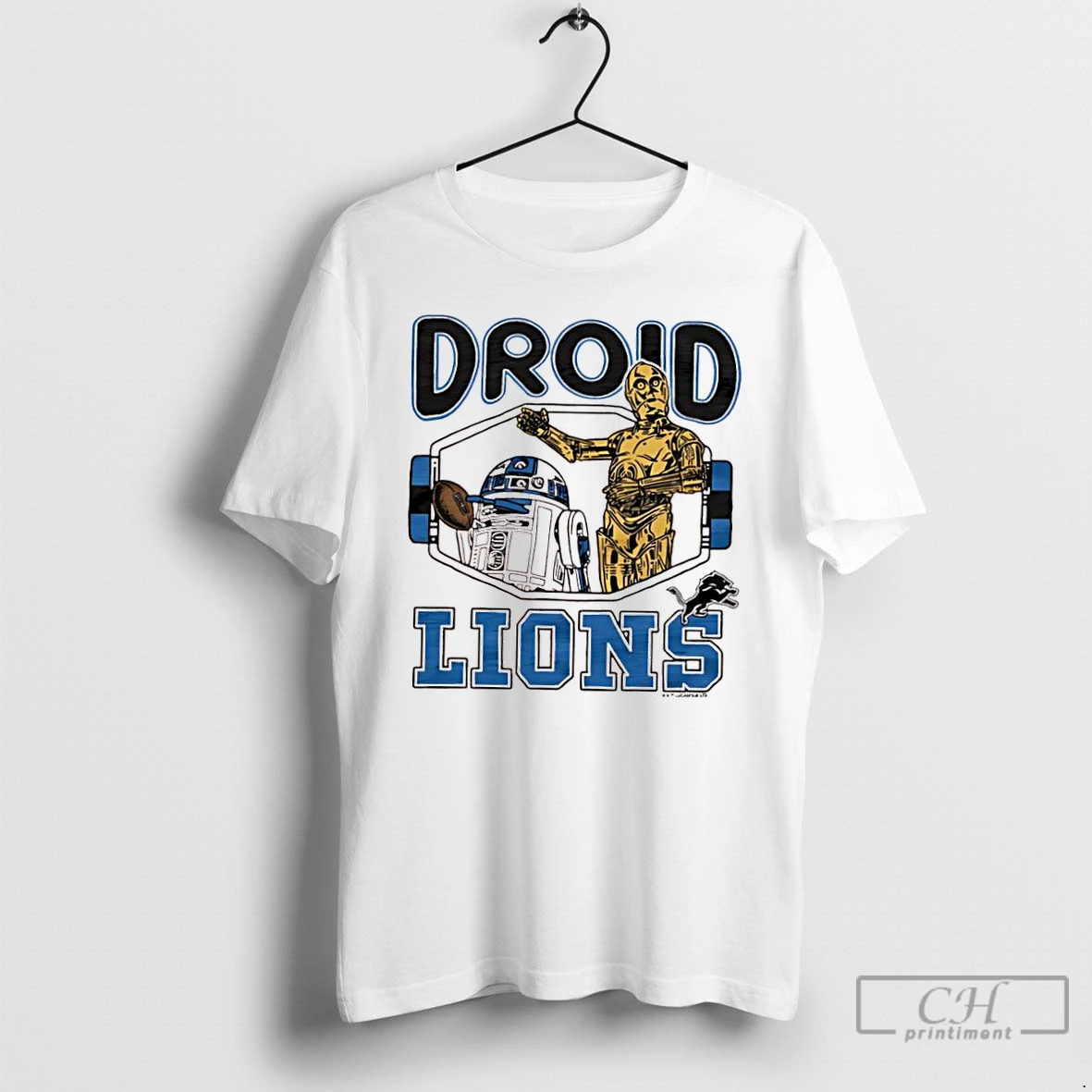 Classic Star Wars X Detroit Lions Droid Lions T Shirts Hoodie