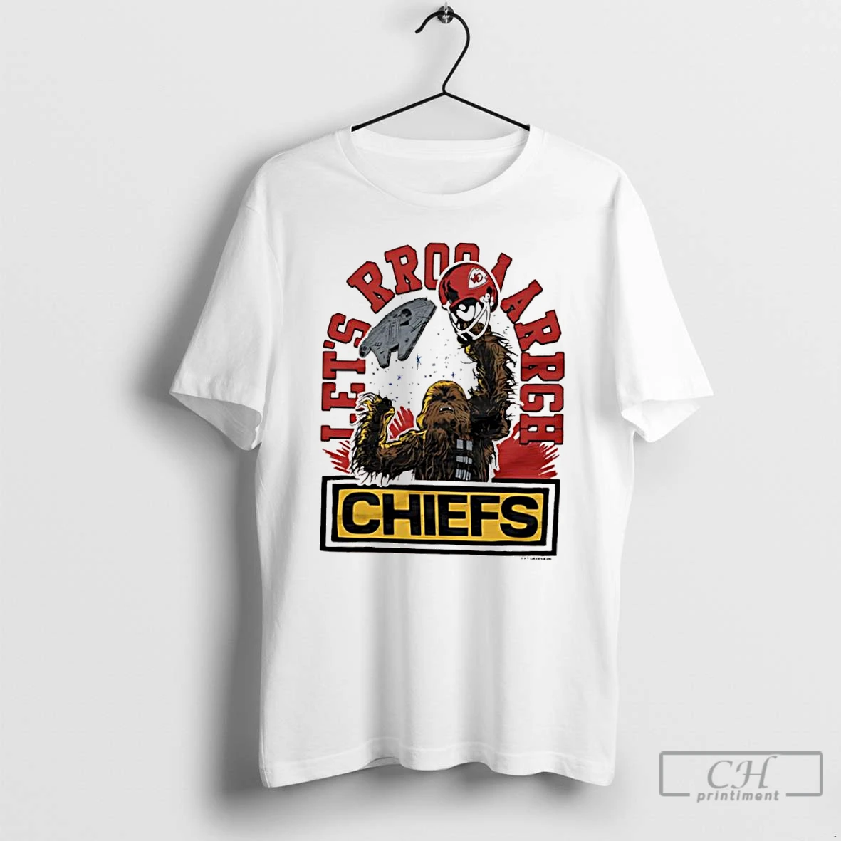 Classic Star Wars X Kansas City Chiefs Chewbacca Lets Rrooaarrgh T Shirts Hoodie