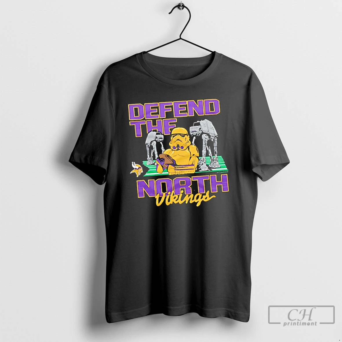 Classic Star Wars X Minnesota Vikings Stormtrooper At At Defend The North T Shirts Hoodie
