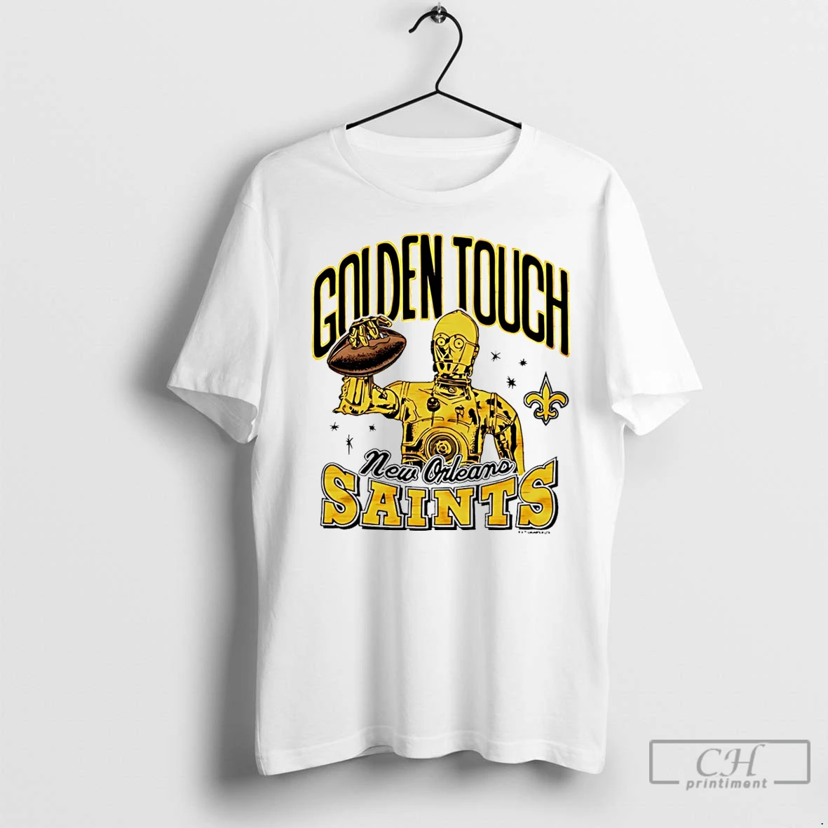 Classic Star Wars X New Orleans Saints Golden Touch Light Side T Shirt