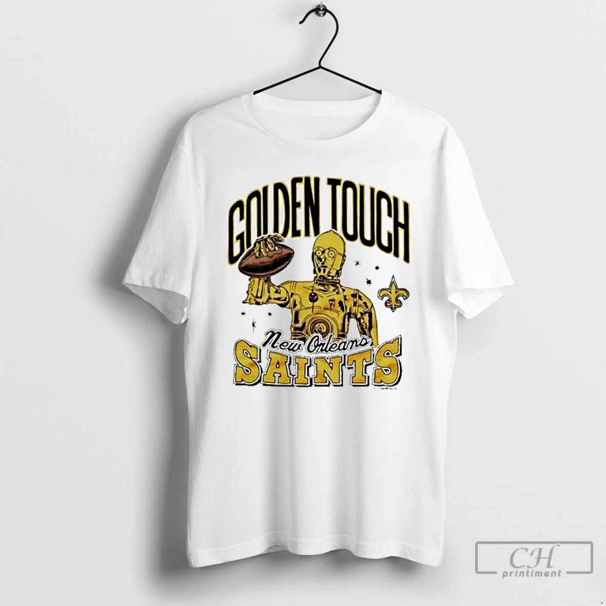 Classic Star Wars X New Orleans Saints Light Side Golden Touch T Shirts Hoodie 2