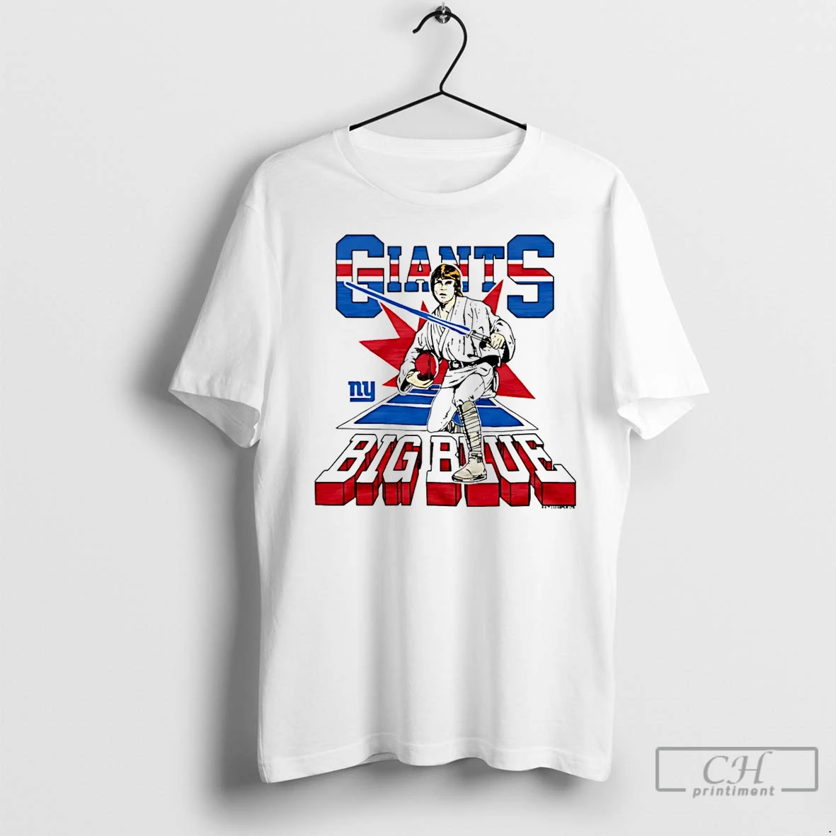 Classic Star Wars X New York Giants Big Blue Light Side T Shirt