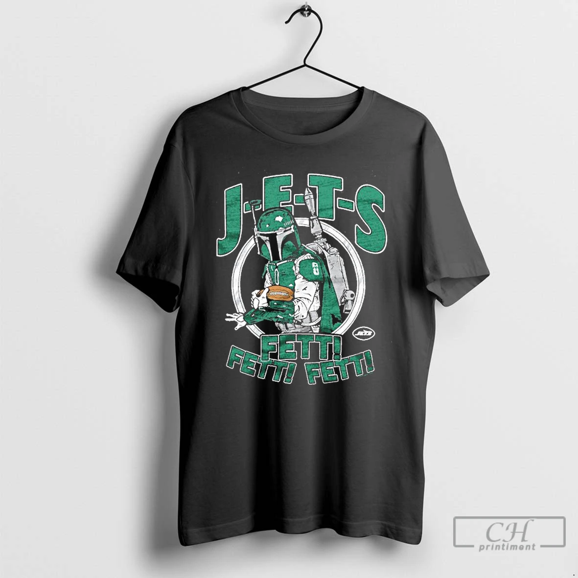 Classic Star Wars X New York Jets Dark Side Jet Fett T Shirts Hoodie 2