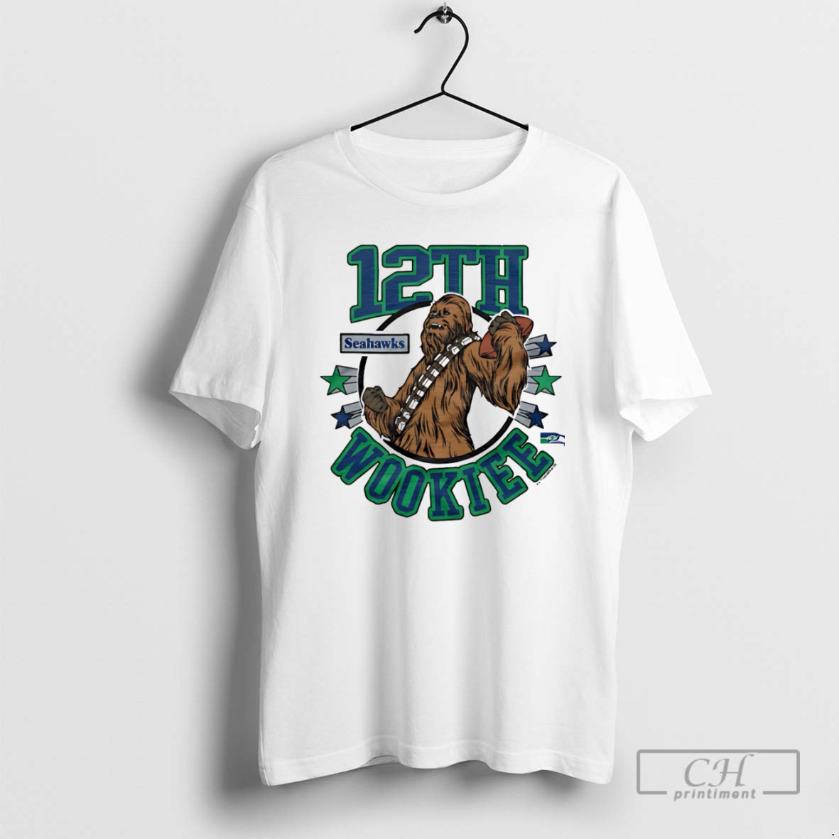 Classic Star Wars X Seattle Seahawks Light Side 12th Wookiee Shirt Sweater Hoodie