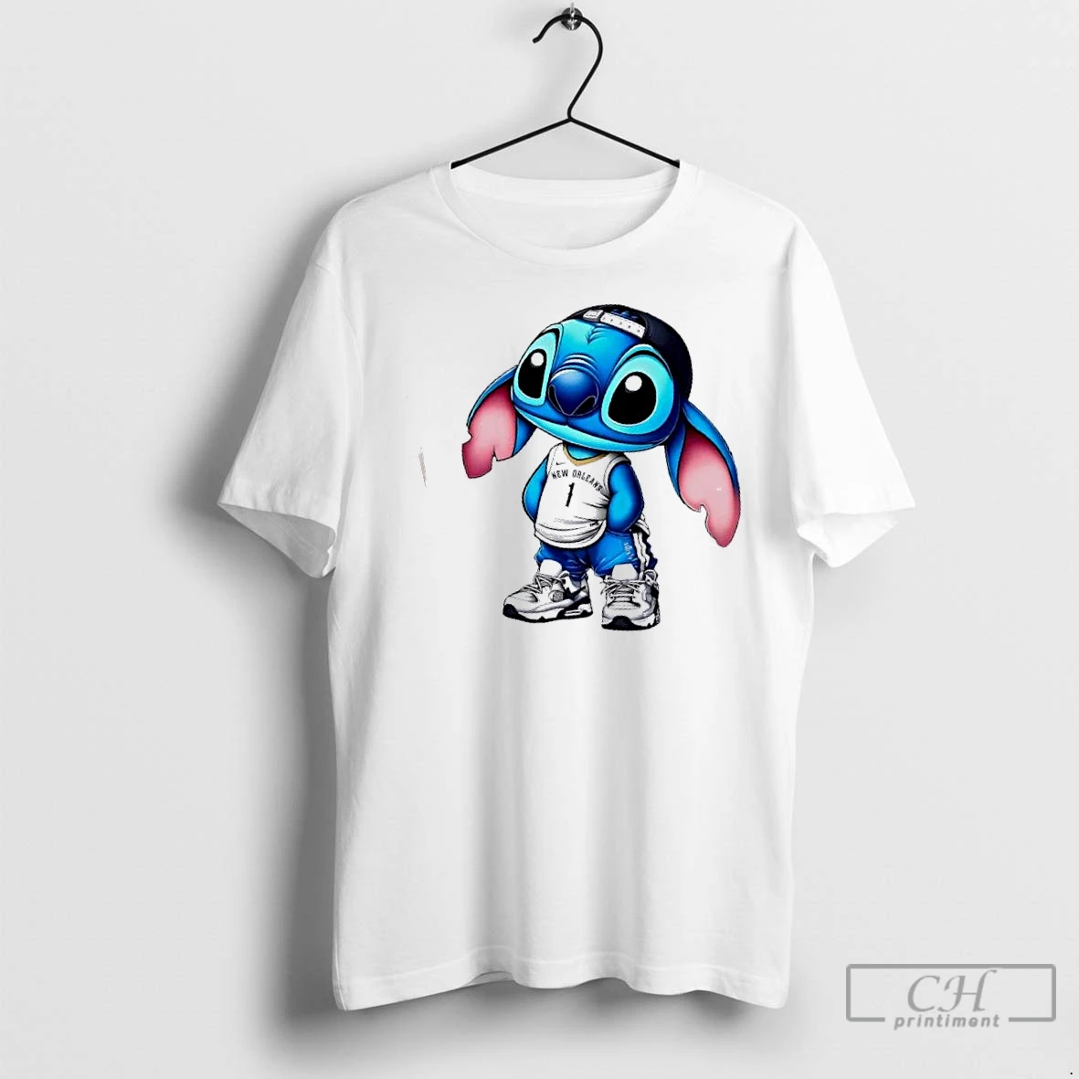 Classic Stitch Wearing New Orleans Pelicans Hip Hop Style T Shirt