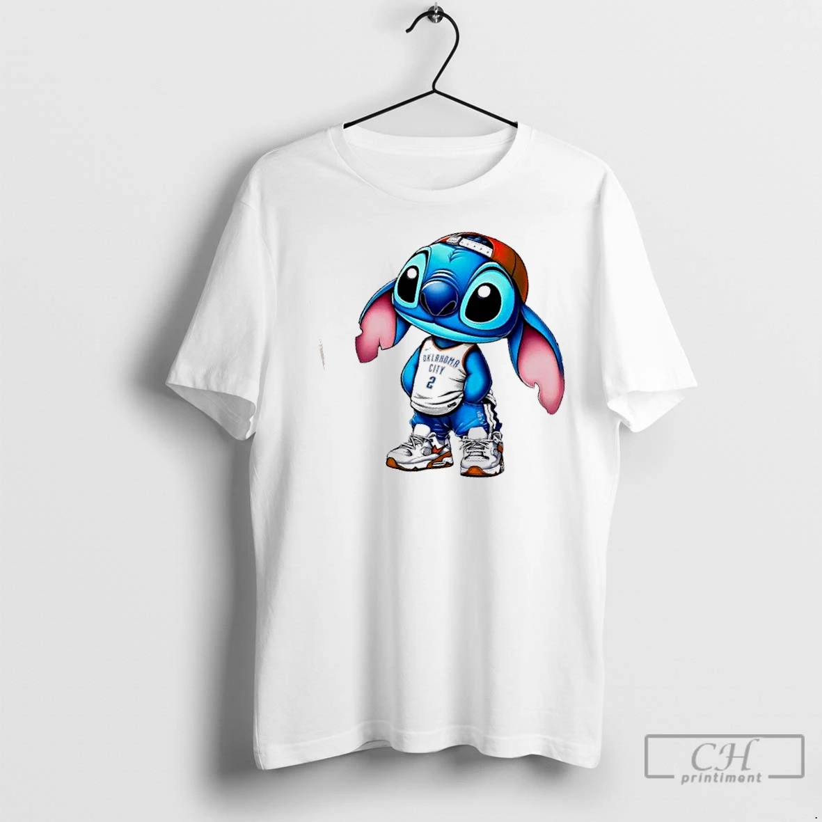 Classic Stitch Wearing Oklahoma City Thunder Hip Hop Style T Shirt