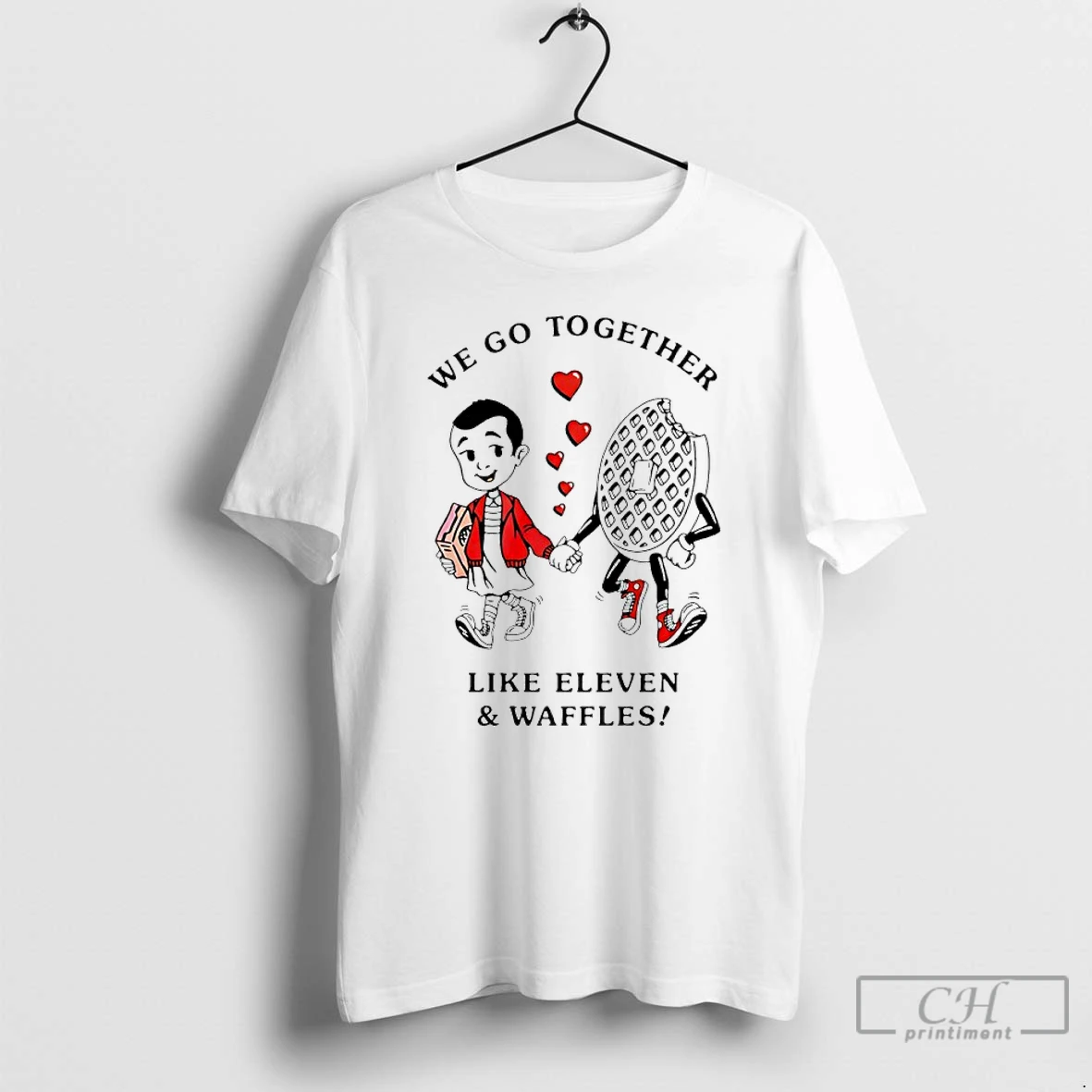 Classic Stranger Things Trevor Girard We Go Together Like Eleven Waffles T Shirts Hoodie 2