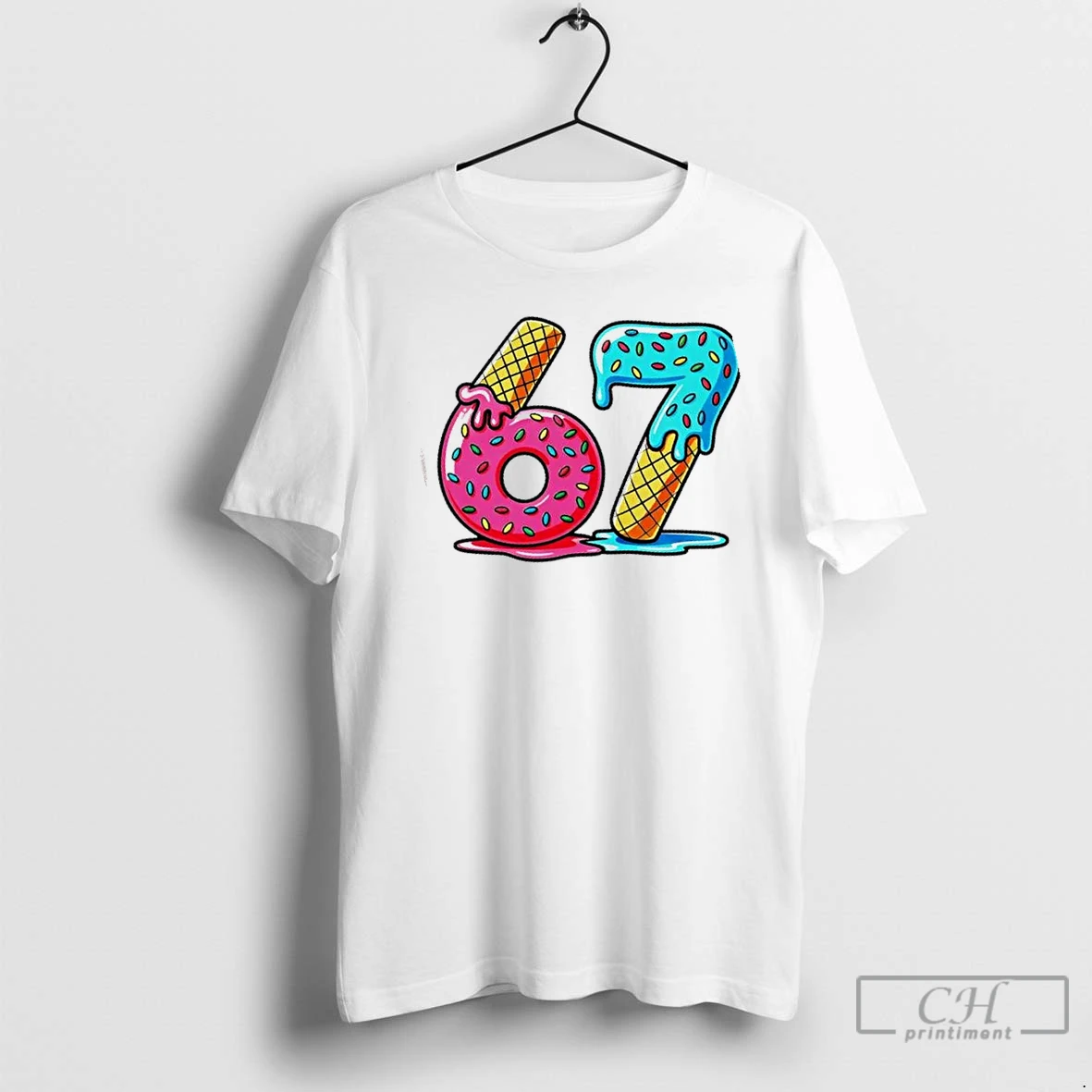 Classic Sweet 67 Dessert Themed Ice Cream Drip 6 7 T Shirts Hoodie 2