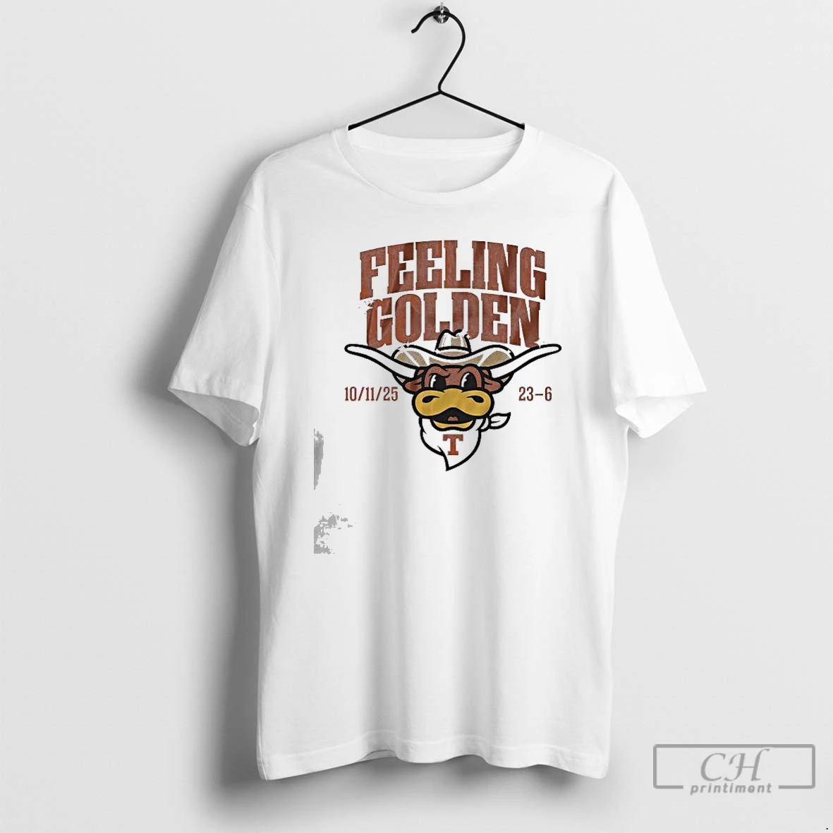 Classic Texas Football Feeling Golden 23 6 October 11 2025 T Shirts Hoodie