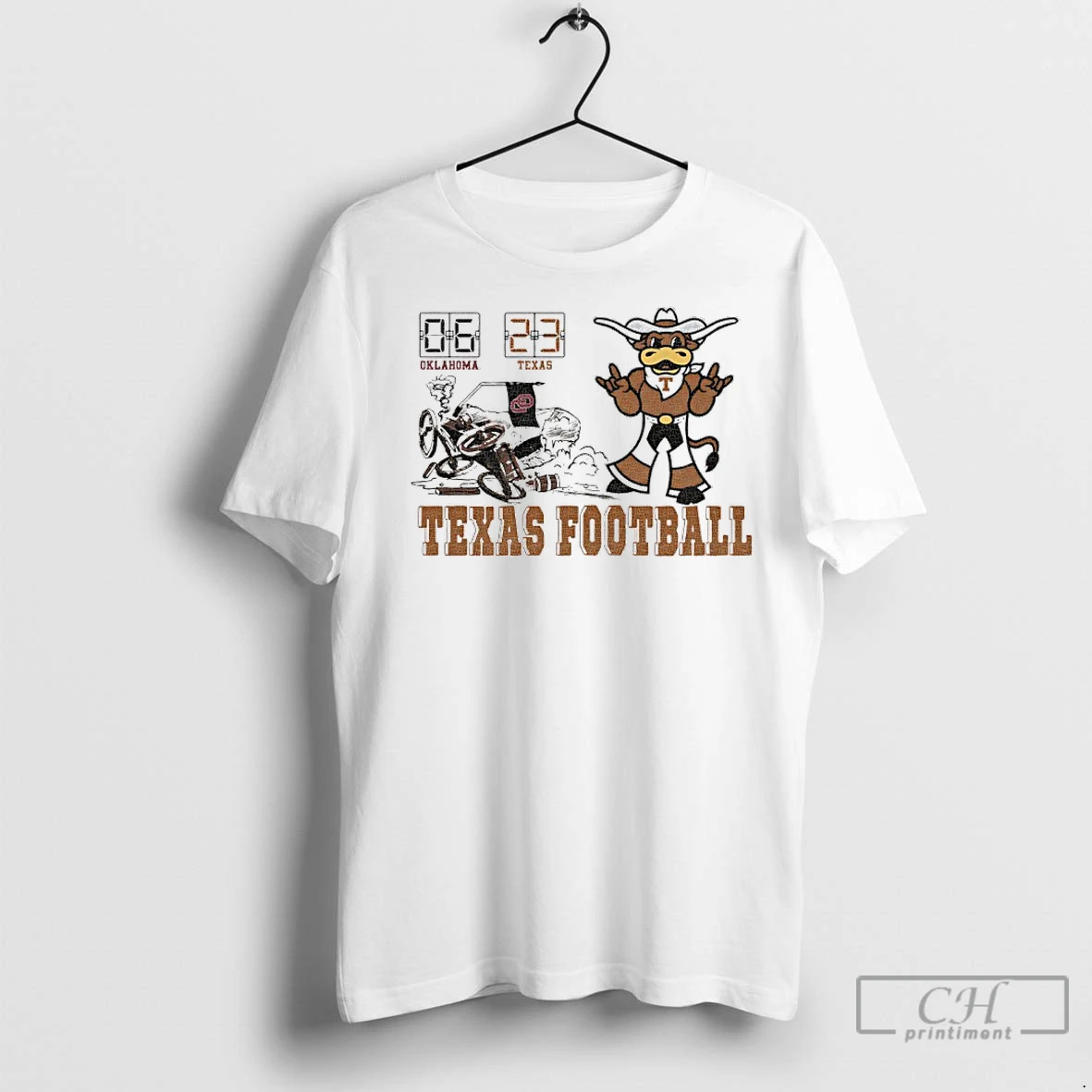 Classic Texas Longhorns Beat Oklahoma Sooners 23 6 2025 Score Mascot T Shirt