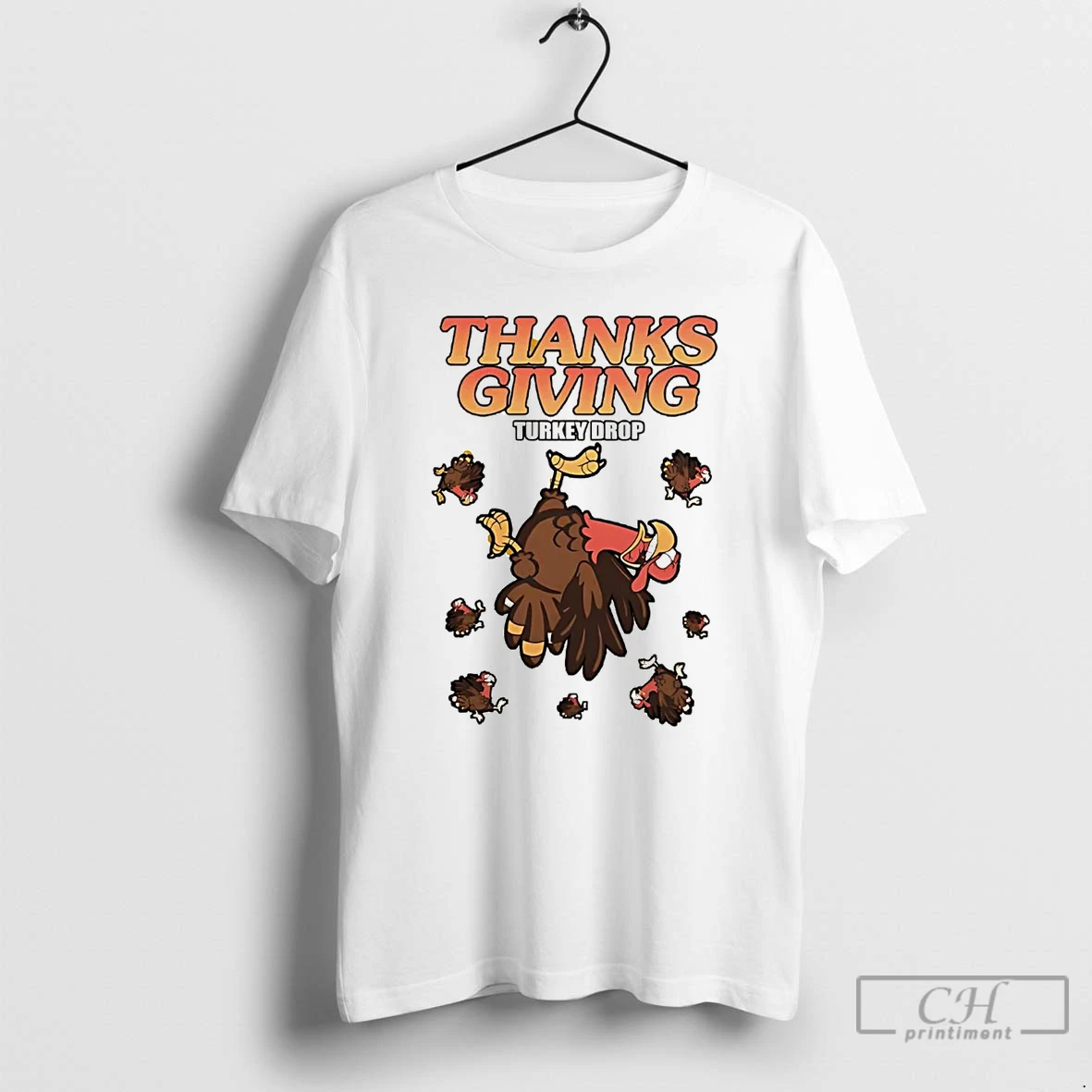 Classic Thanksgiving Turkey Drop T Shirts Hoodie