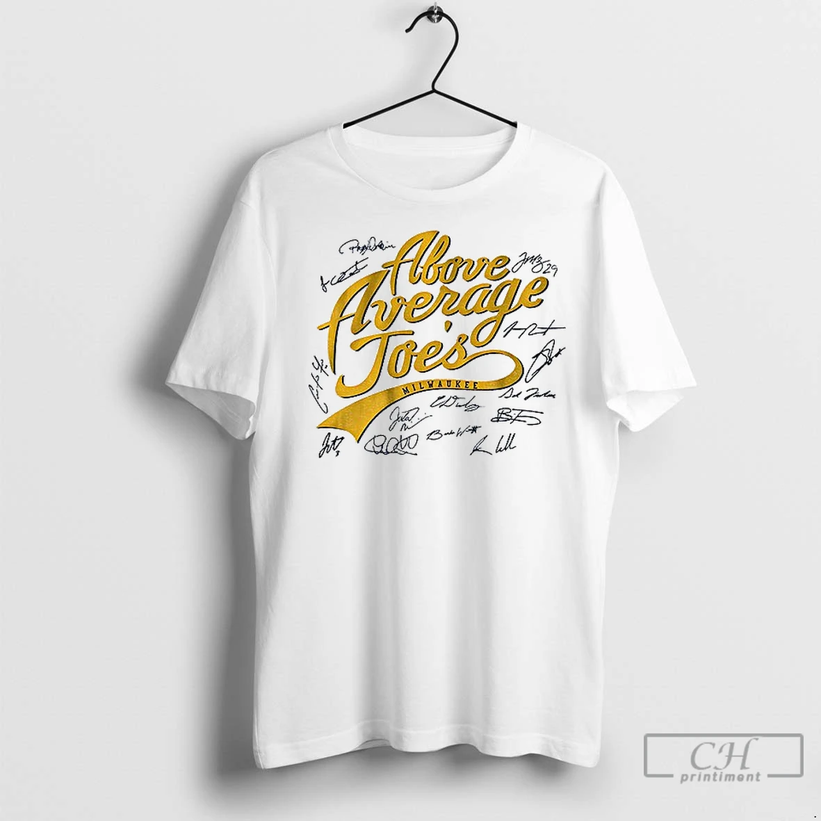 Classic The Above Average Joes Milwaukee Brewers Mlb Baseball Signatures T Shirt