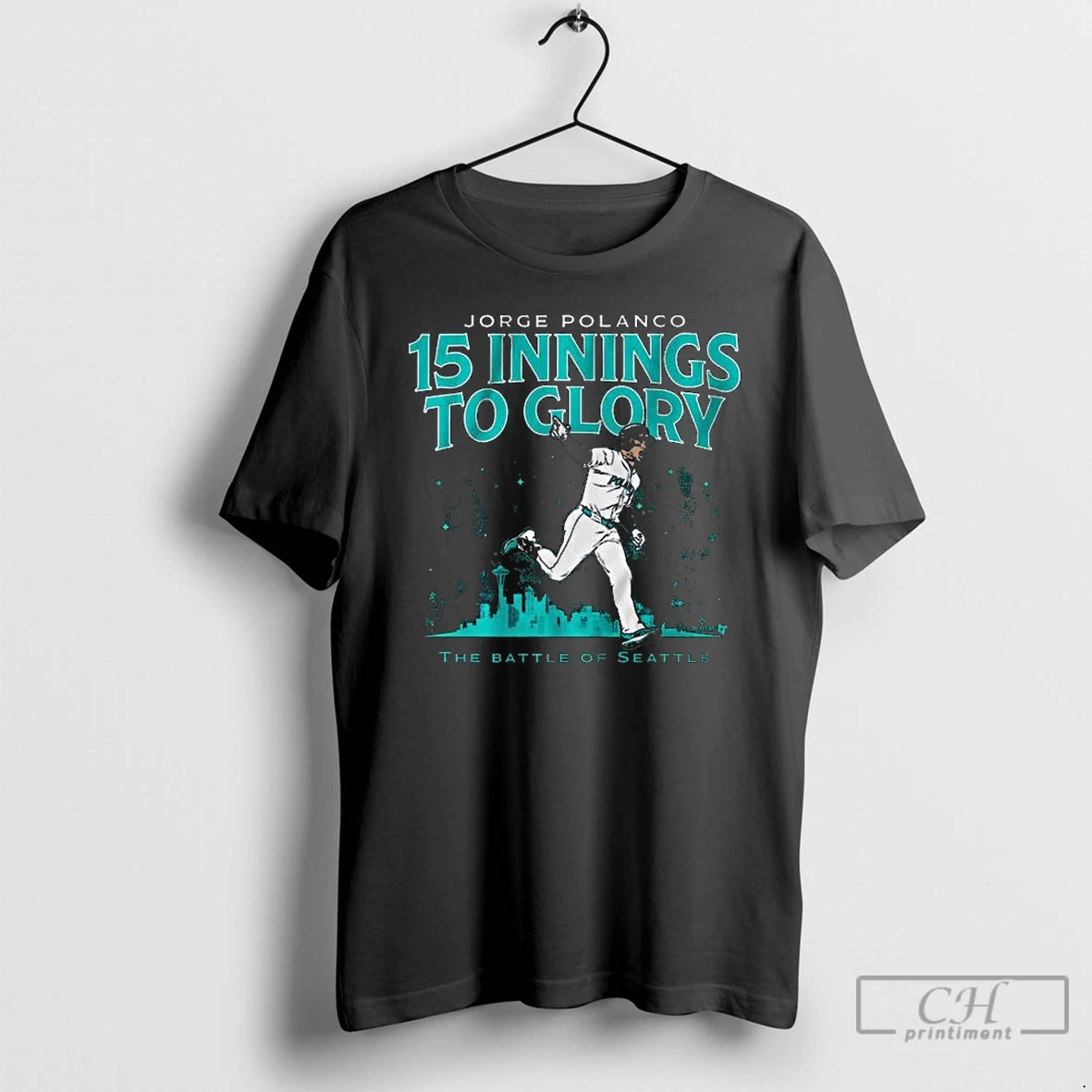 Classic The Battle Of Seattle Jorge Polanco 15 Innings To Glory Long Sleve T Shirts Hoodie