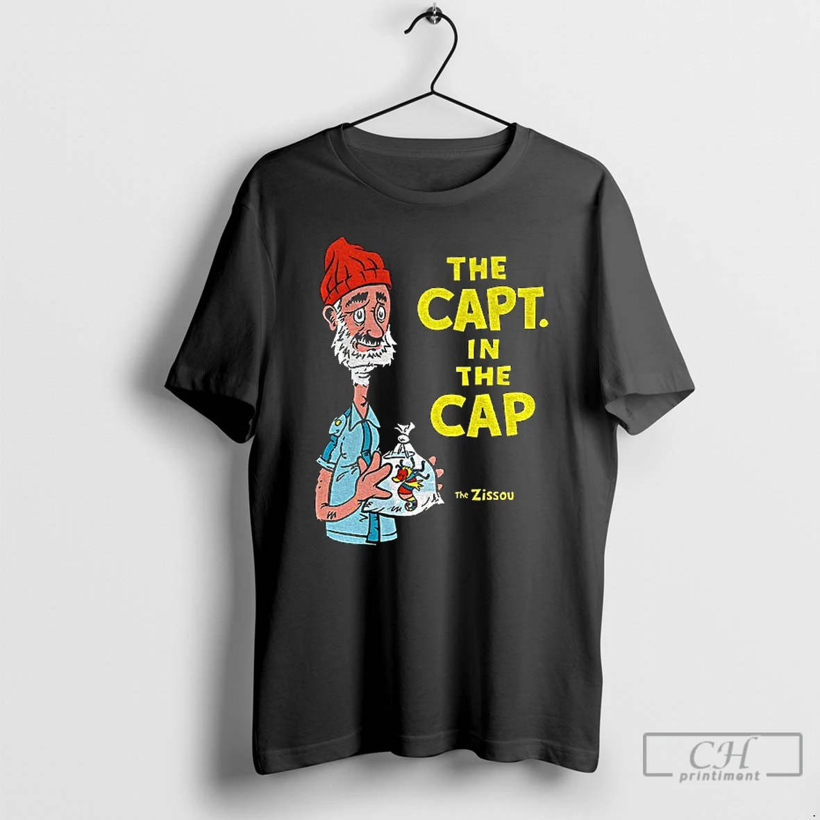 Classic The Capt In The Cap The Zissou T Shirts Hoodie