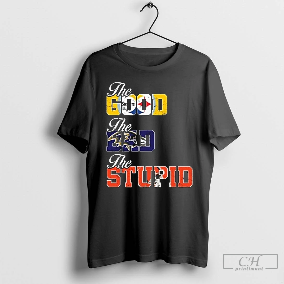 Classic The Good Steeler The Bad Ravens The Stupid Browns Long Sleve T Shirts Hoodie