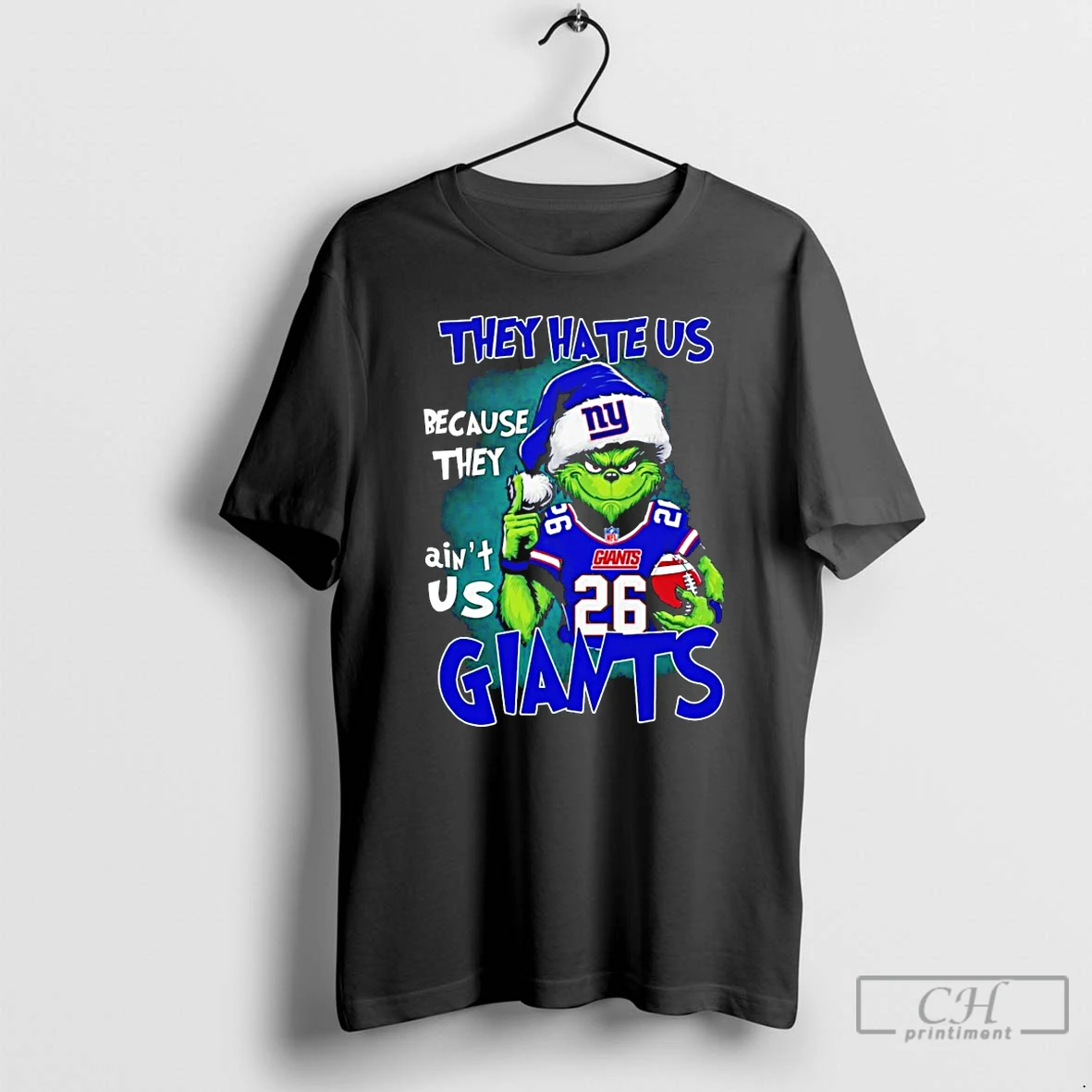 Classic The Grinch They Hate Us Because They Aint Us New York Giants T Shirts Hoodie