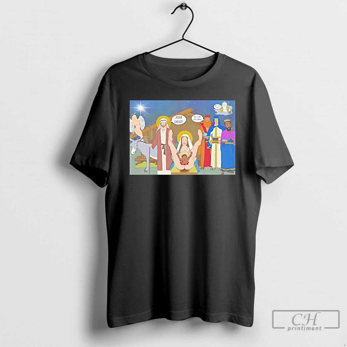 Classic The Real Nativity Jesus Christ Was Born Christmas T Shirts Hoodie