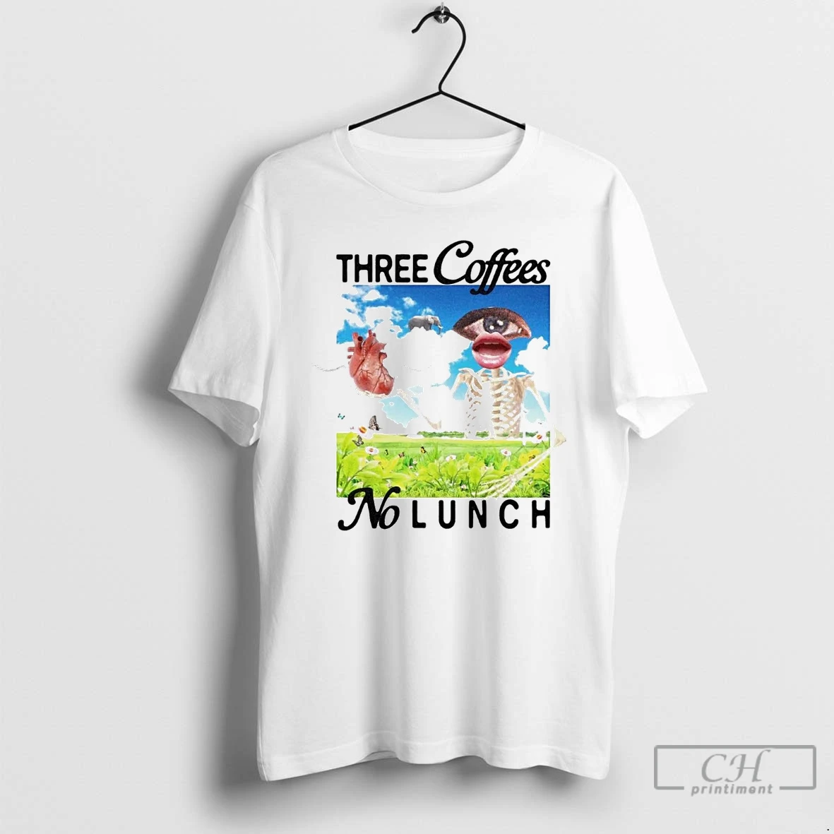 Classic Three Coffees No Lunch T Shirts Hoodie
