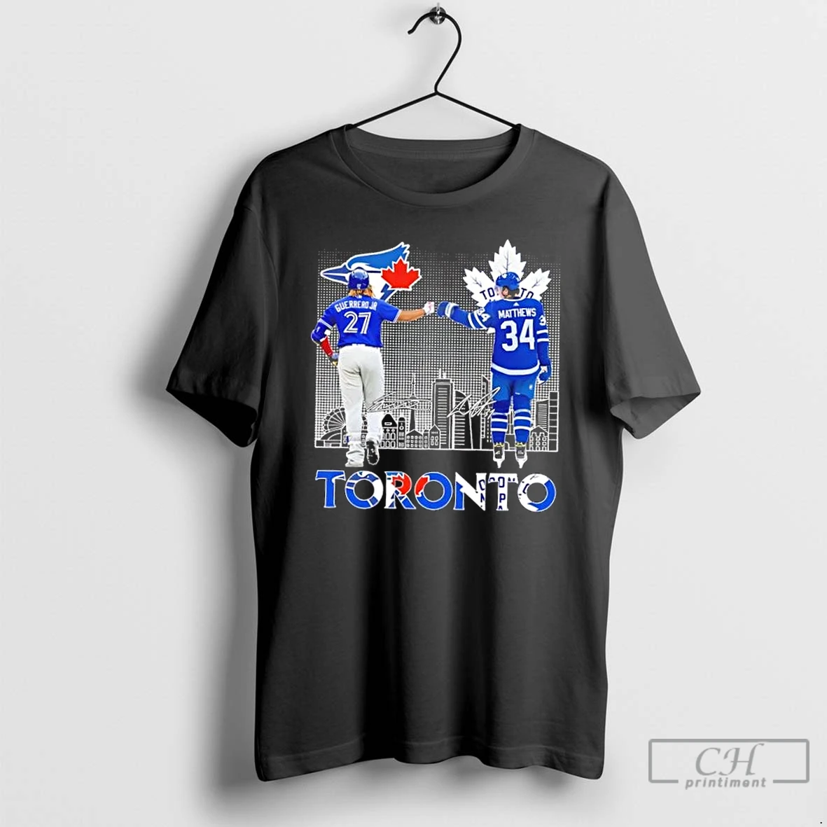 Classic Toronto Sports Guerrero Jr Blue Jays X Matthews Maple Leafs Skyline T Shirts Hoodie