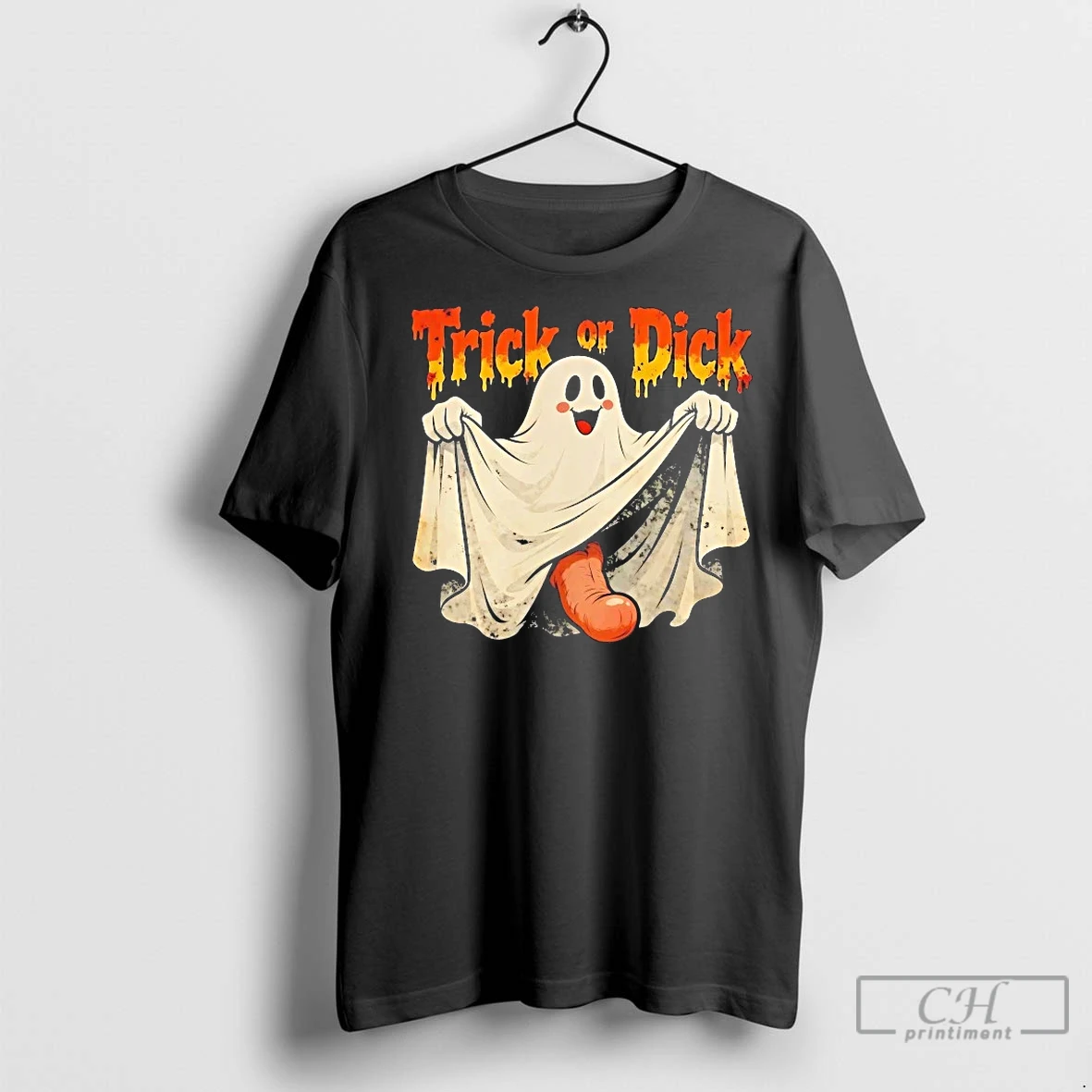 Classic Trick Or Dick Ghost Halloween T Shirt