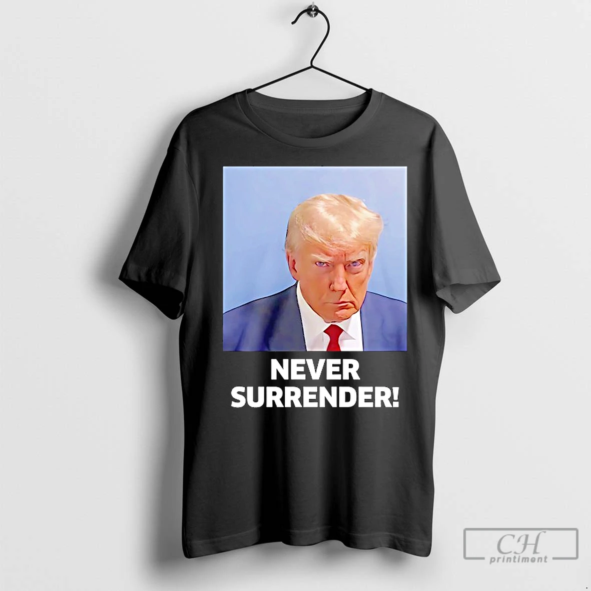 Classic Trump Never Surrender Mugshot In Koria T Shirt