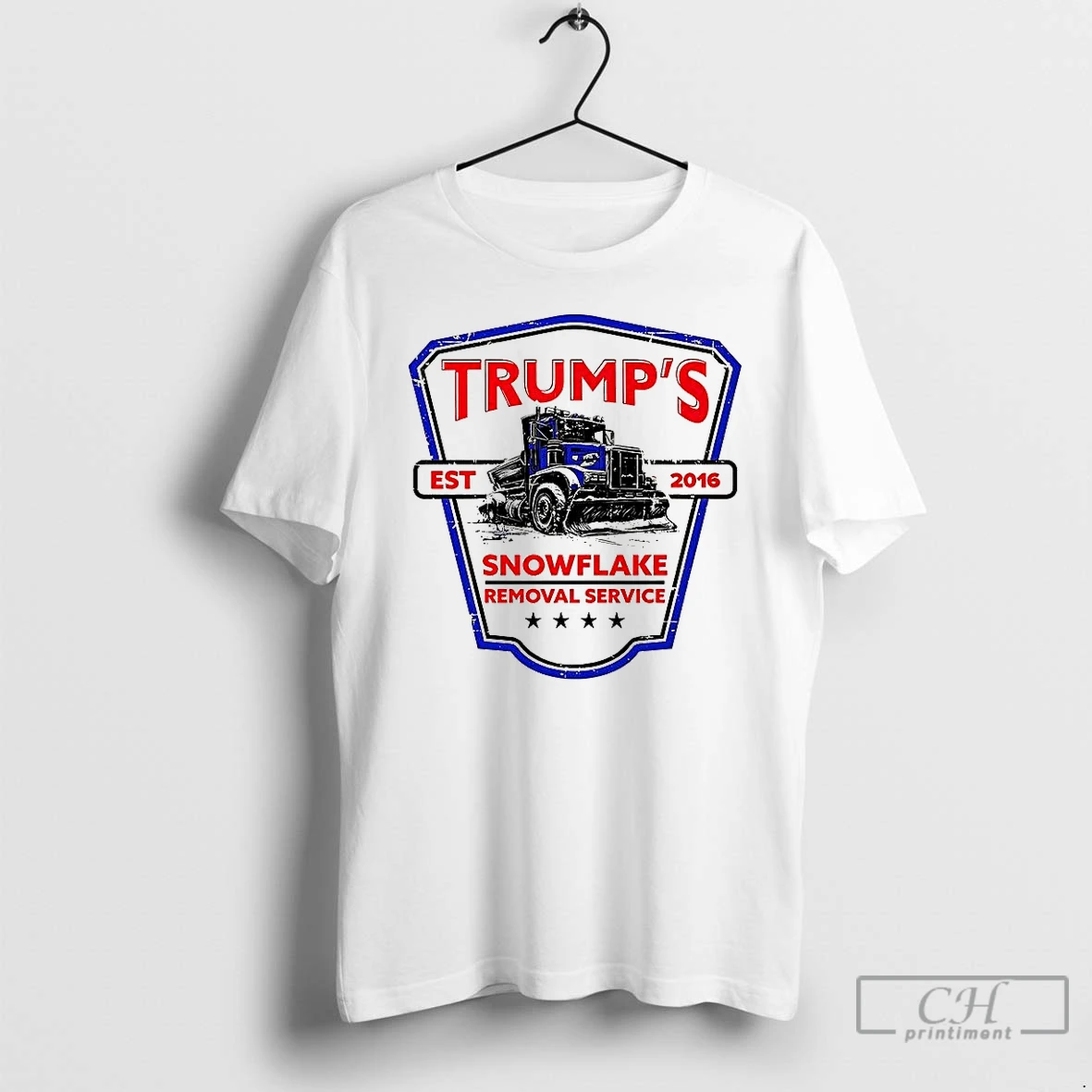 Classic Trumps Snowflake Removal Service Est 2016 Shield Logo T Shirts Hoodie