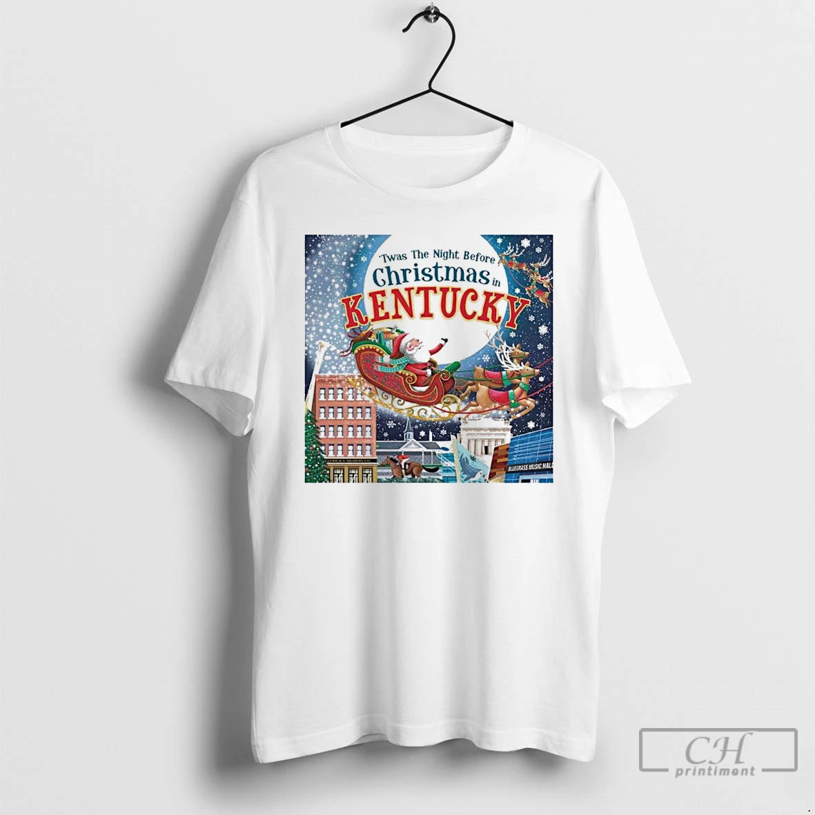 Classic Twas The Night Before Christmas In Kentucky T Shirts Hoodie
