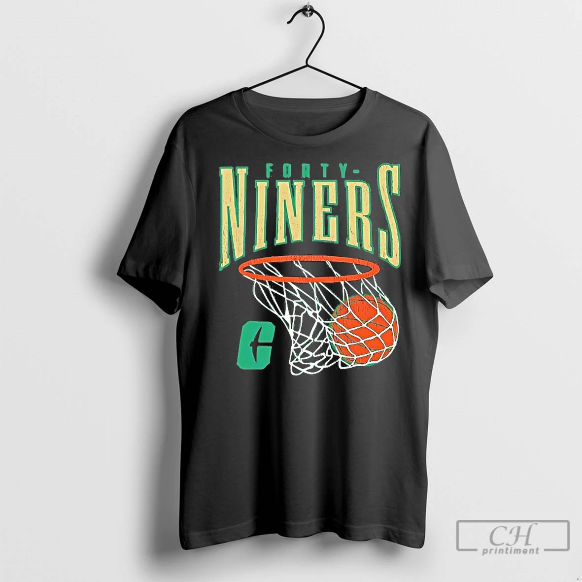 Classic Unc Charlotte 49ers Hoops T Shirt