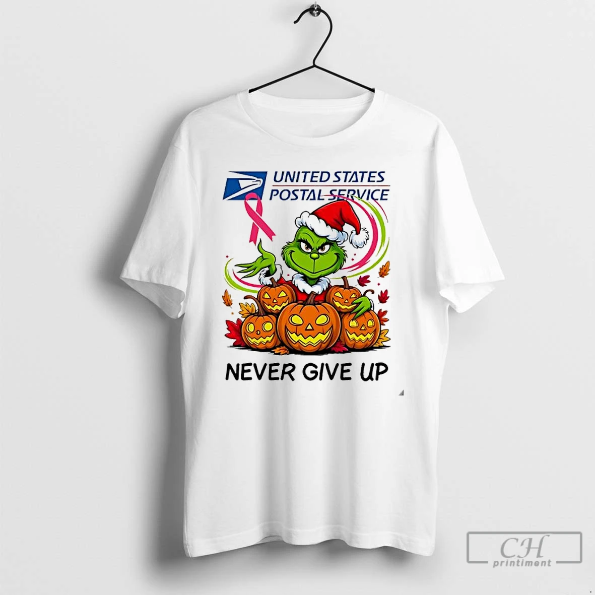 Classic Usps X Grinch Christmas Never Give Up T Shirts Hoodie 2