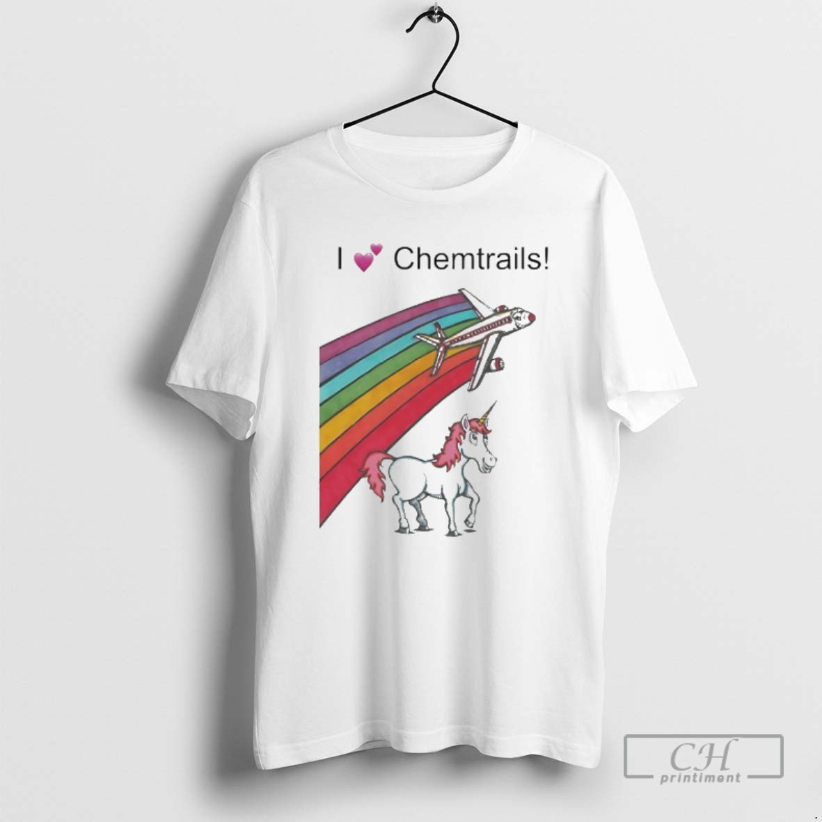 Classic Unicorn I Love Chemtrails Rainbow Shirt Sweater Hoodie